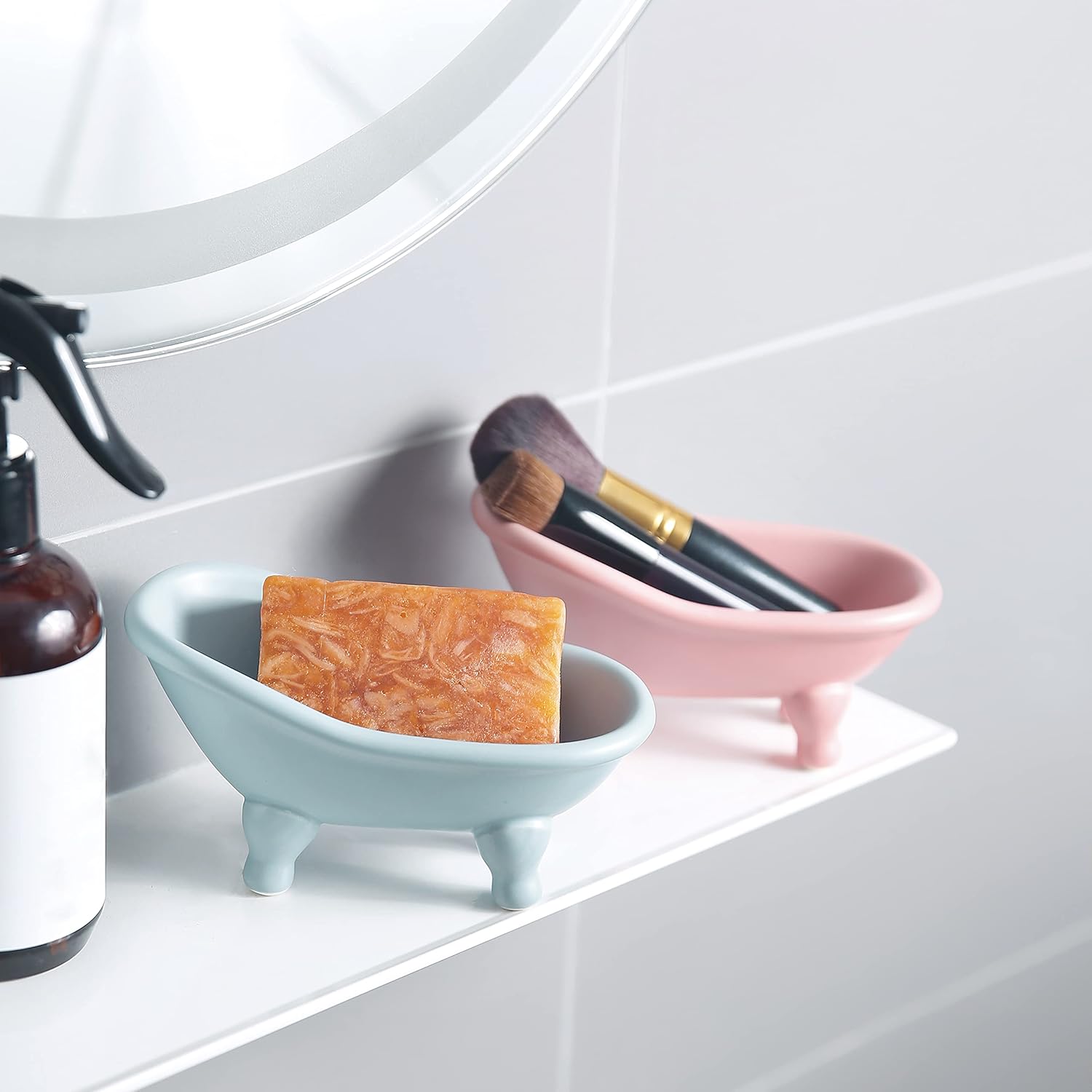 ADORABLE CERAMIC BATHERA SOAP DISH WITH UNIQUE DESIGN PERFECT FOR HOME OR BATH