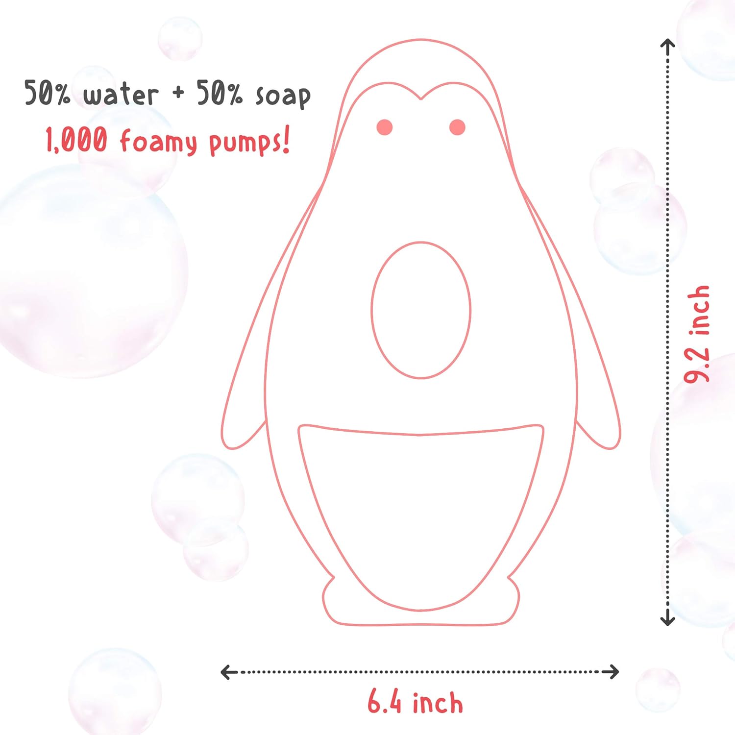 Cute Plastic Soap Dispenser for Kids penguin design