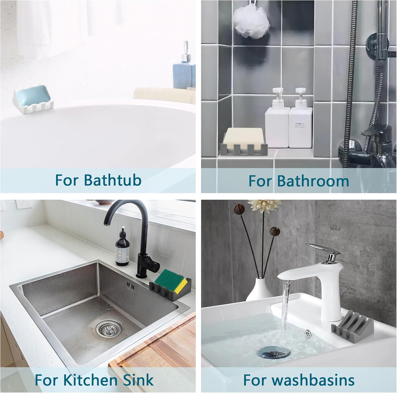 Organize Your Bar Soap Effortlessly with Silicone Dish Green