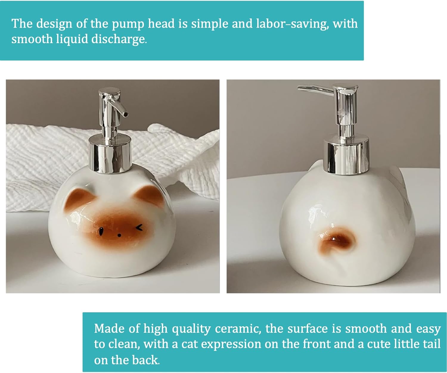 JoyfulTrends Cute Cat Soap Dispenser