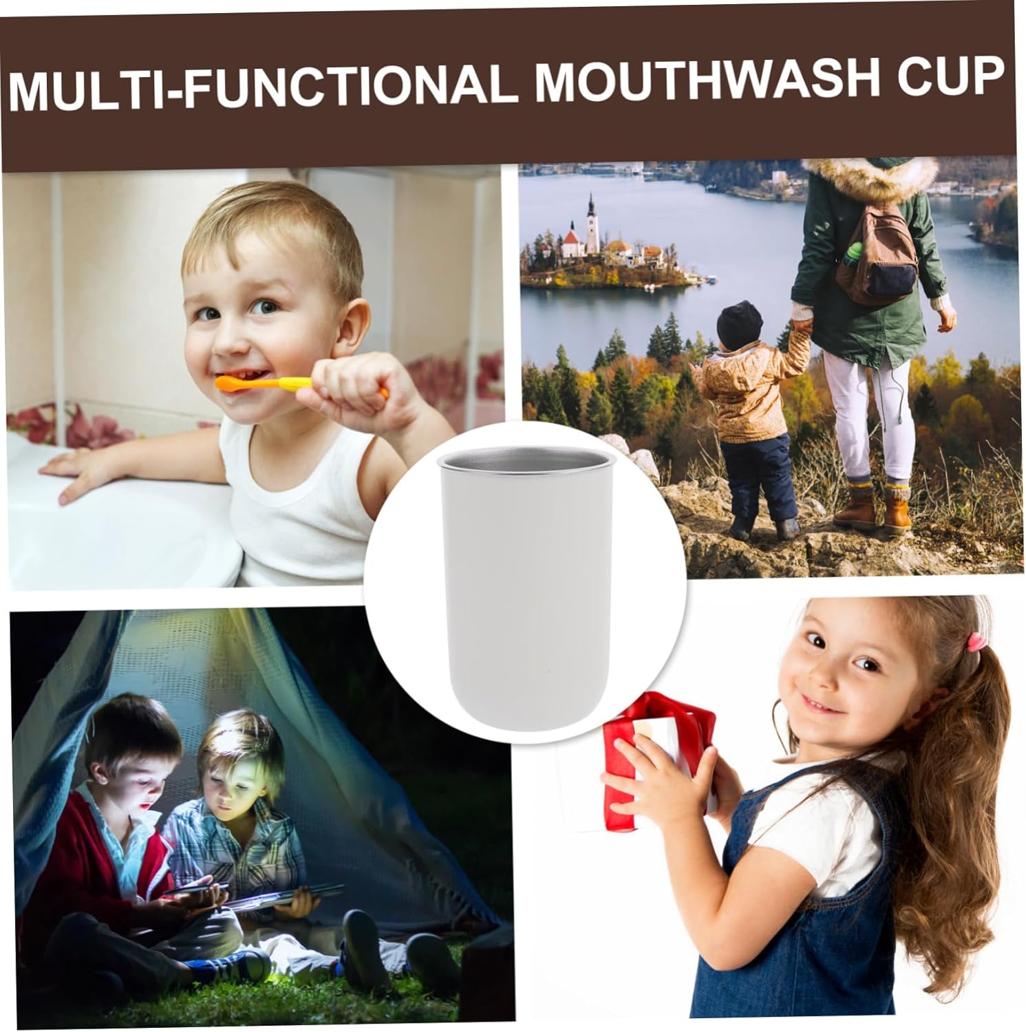 Stainless Steel Toothbrush Toothpaste Tumbler