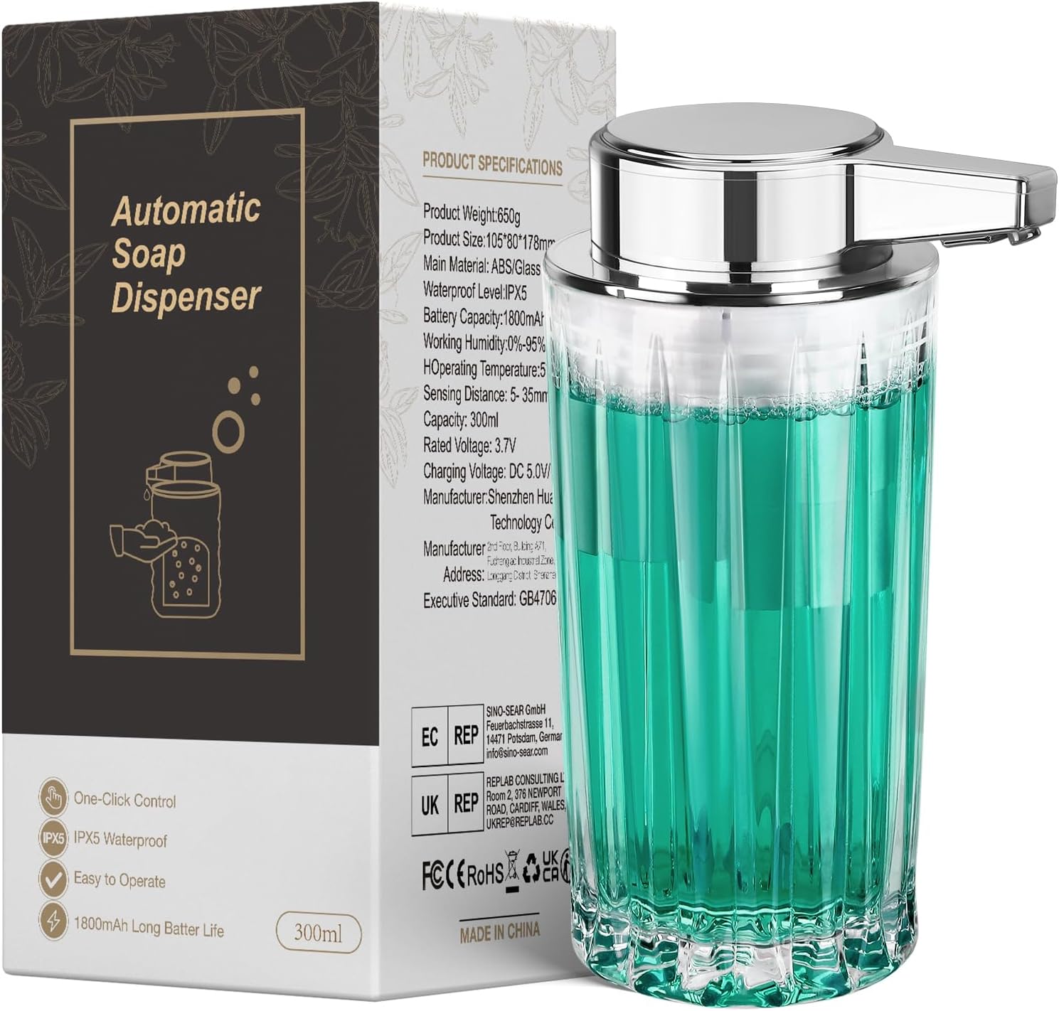 Blancel Automatic Foaming Soap Dispenser 11oz
