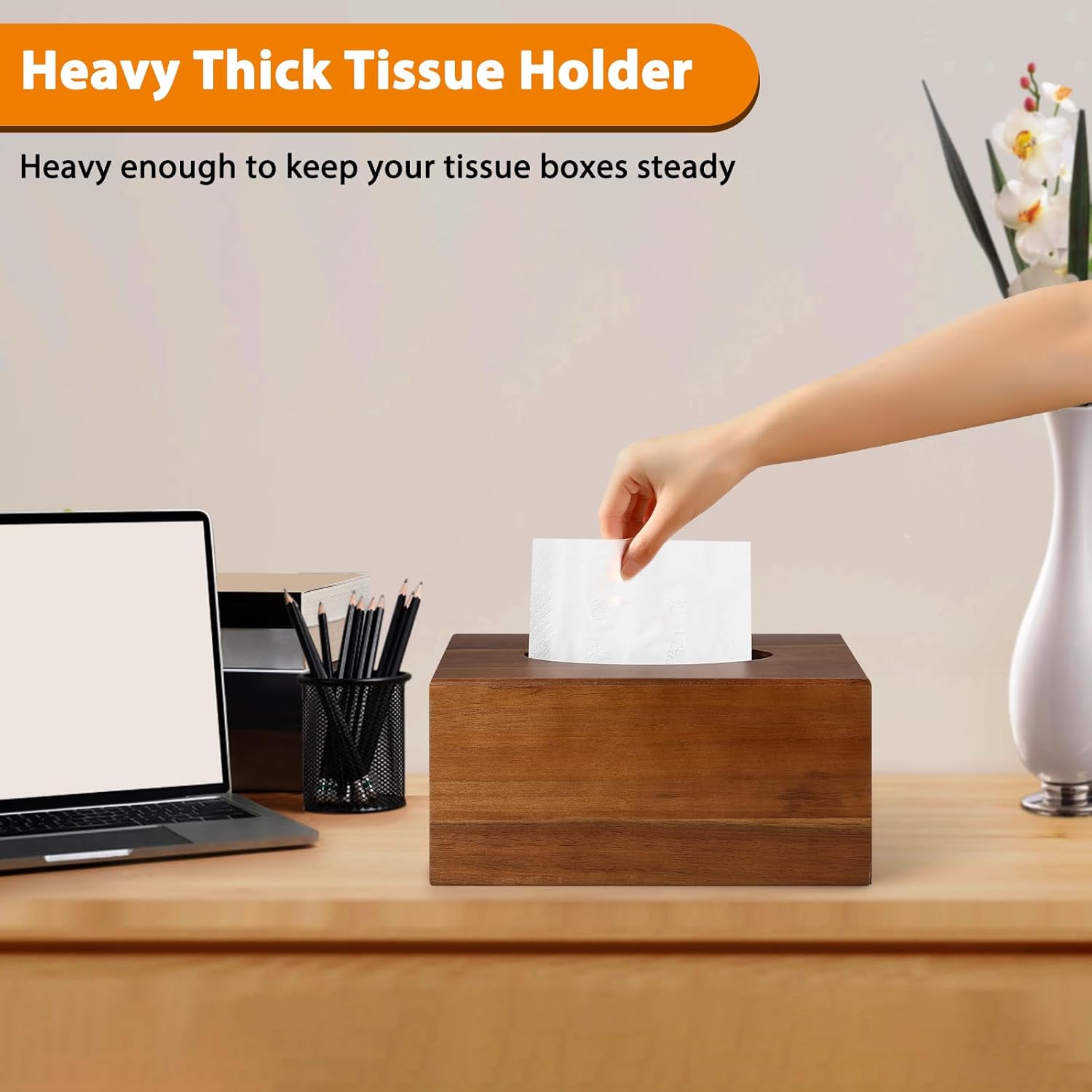 Vibrant Acacia Tissue Box Holder