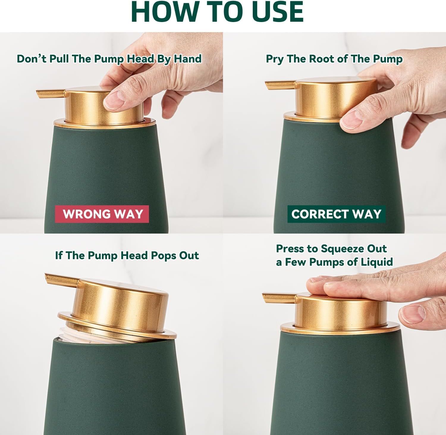 AZMOYAC Green Foaming Hand soap dispenser
