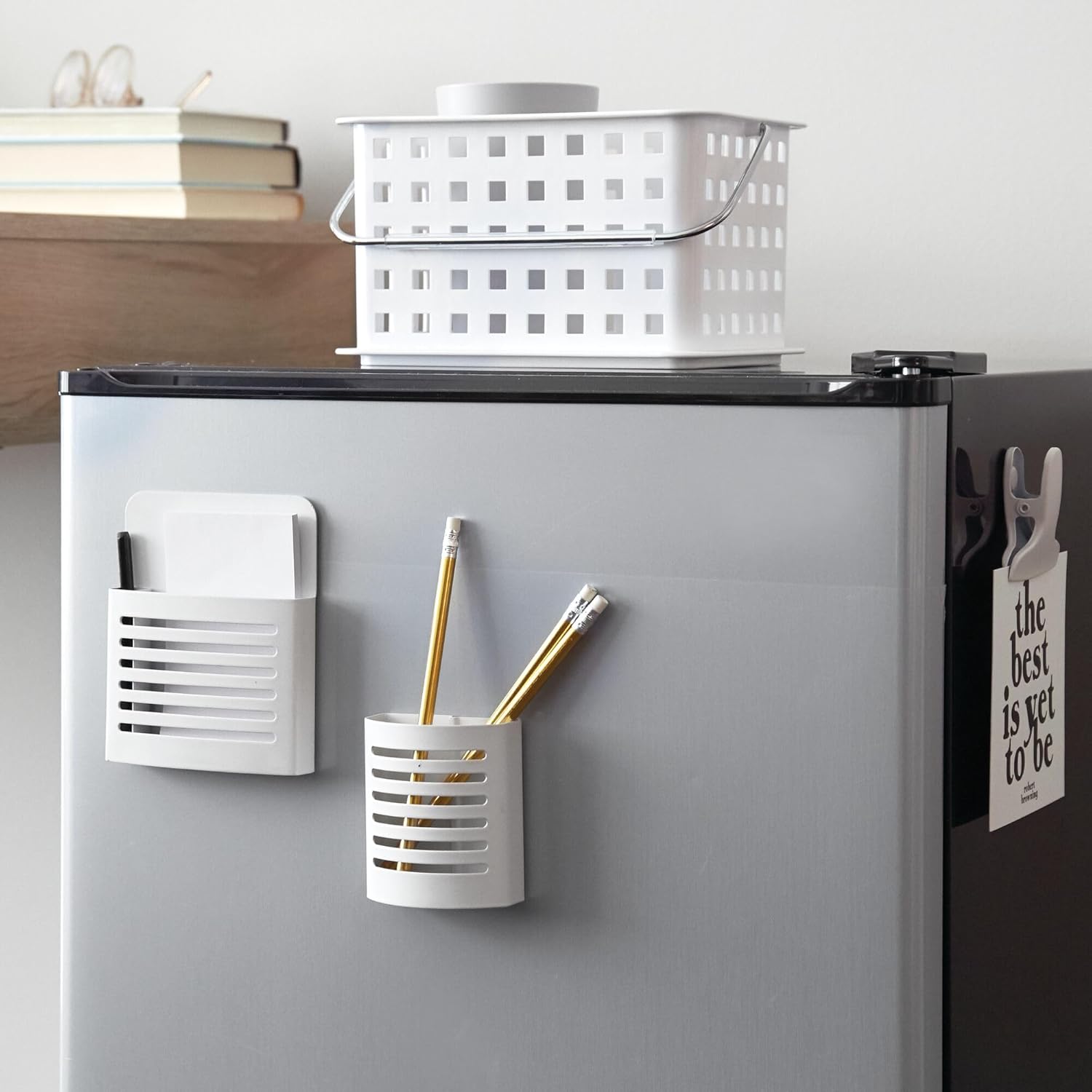 iDesign Shower Caddy Basket with Handle Set of 3 White