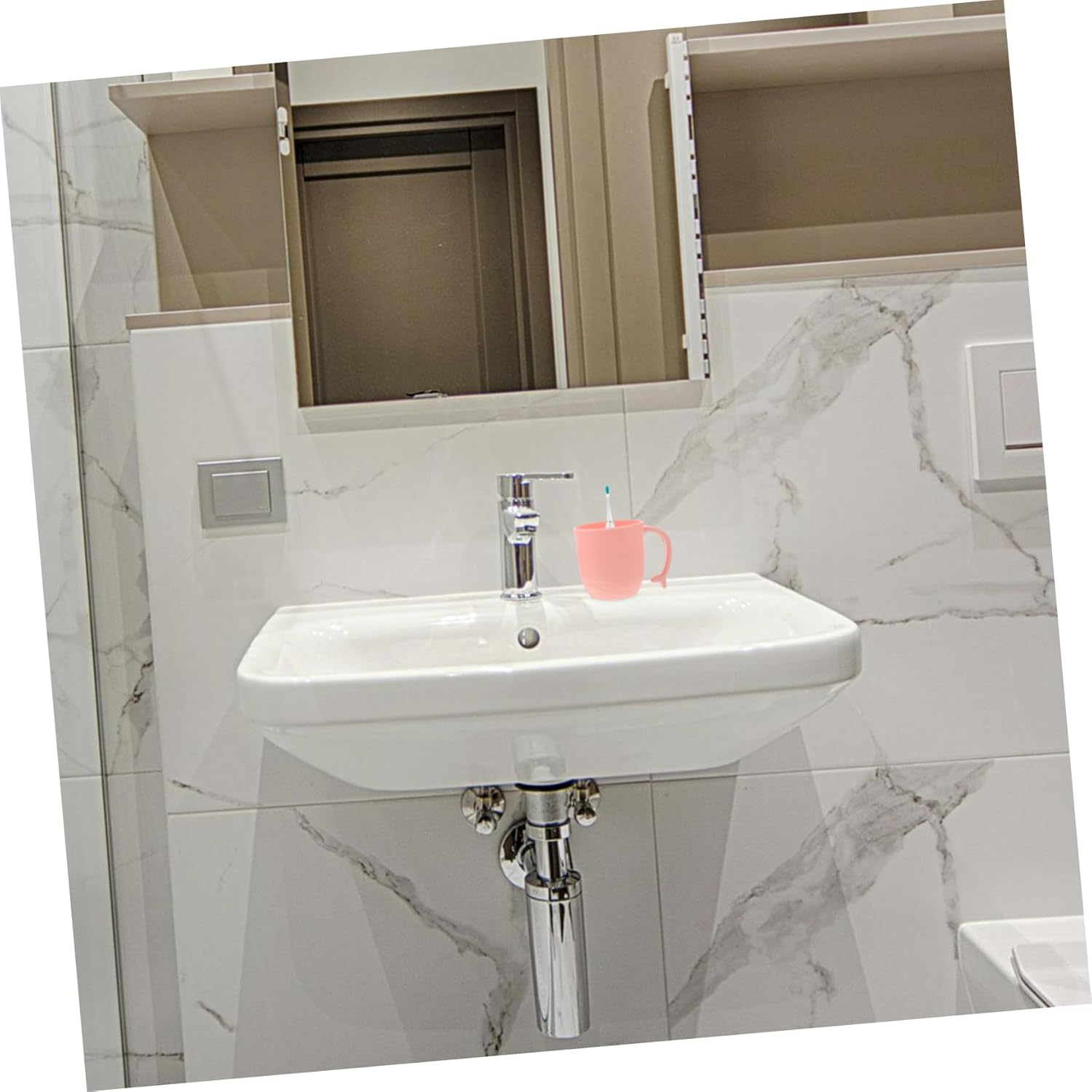 Two-Piece Dolphin Tail Handle Toothbrush Storage Cups