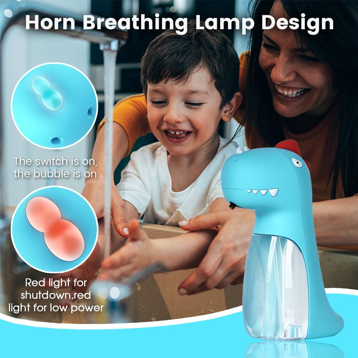 Dinosaur Shaped Automatic Foaming Soap Dispenser for Kids BIOhazy
