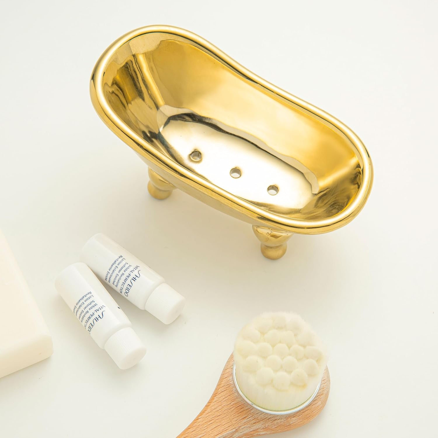 56 Ceramic Bathtub Soap Dish Golden