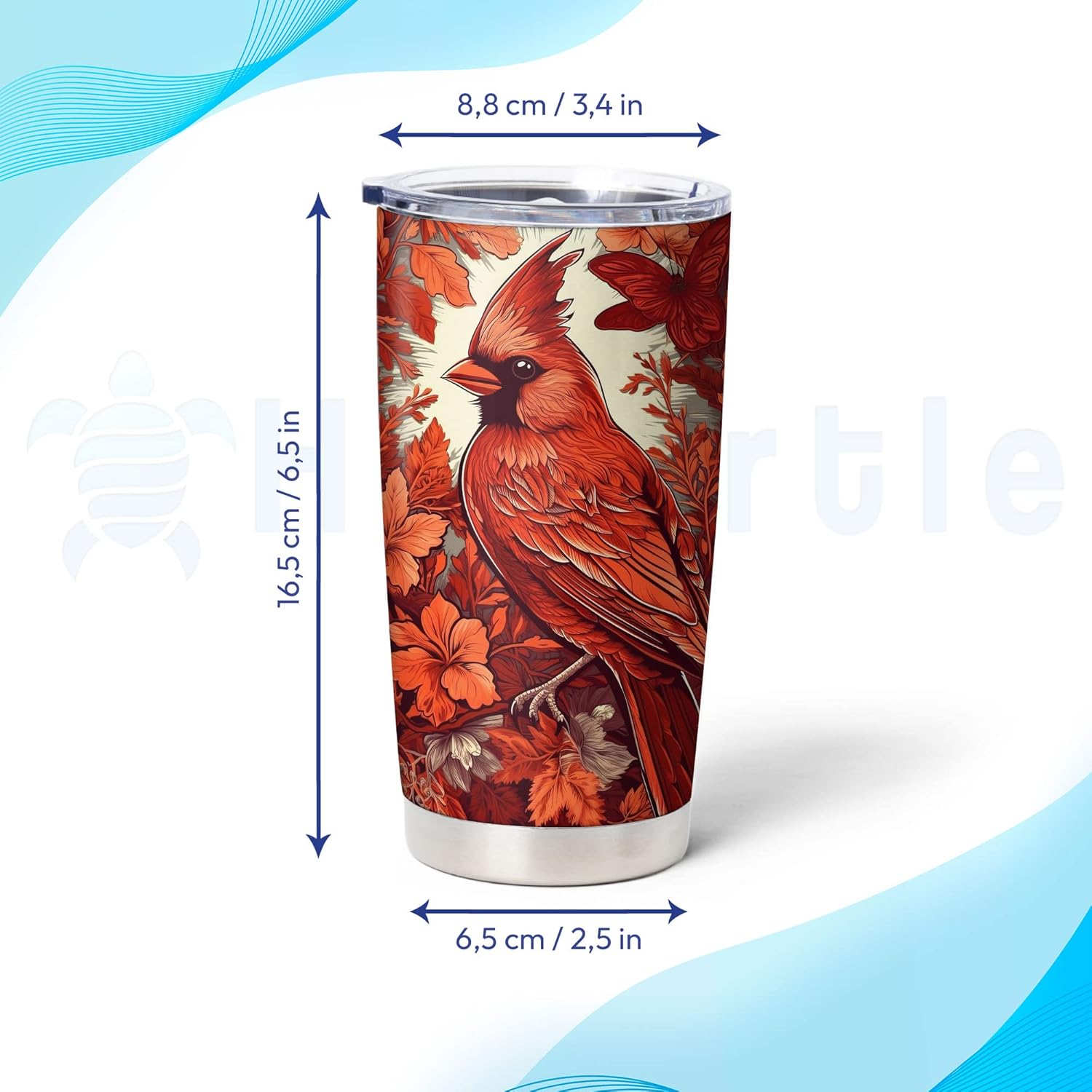Personalized Stainless Steel Tumbler for Cardinal Lovers