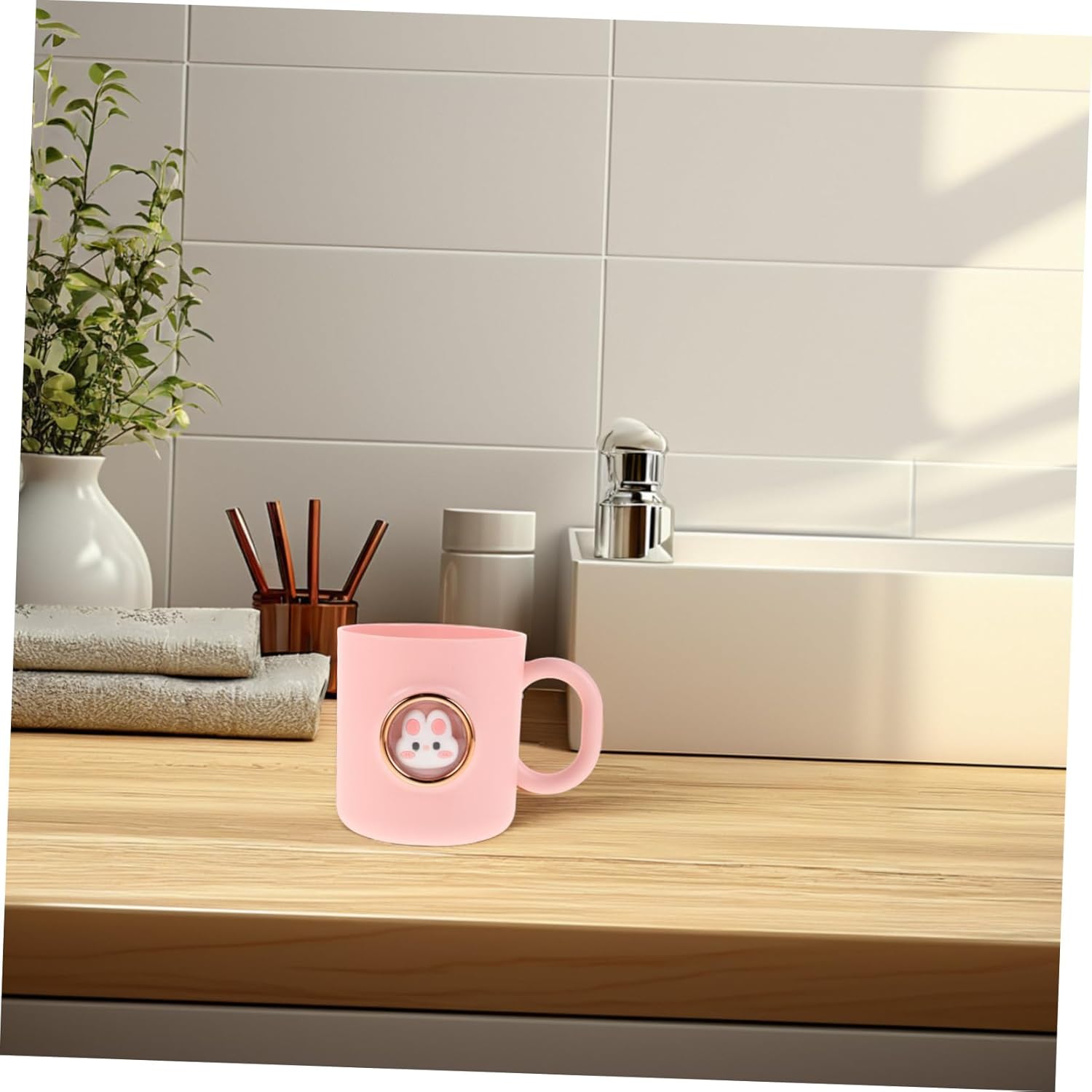 Cute Animal Toothbrush Holder for Kids Travel Bathroom Suction Cup