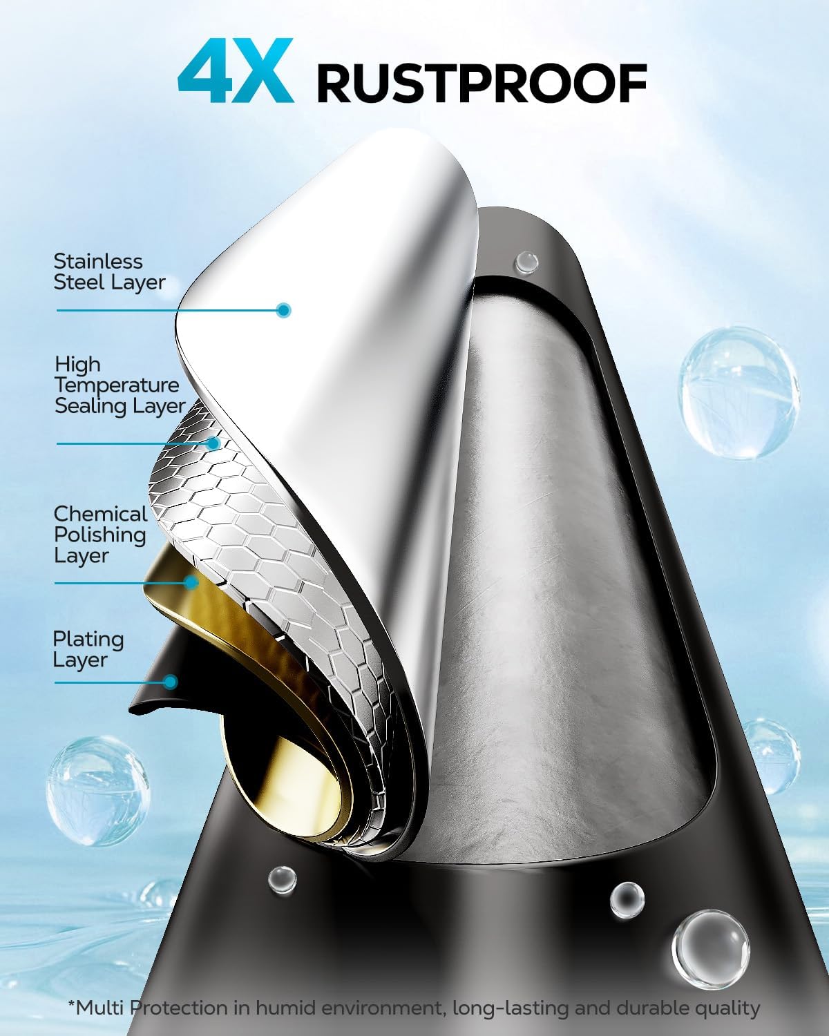 Nieifi Adhesive Shower Caddy