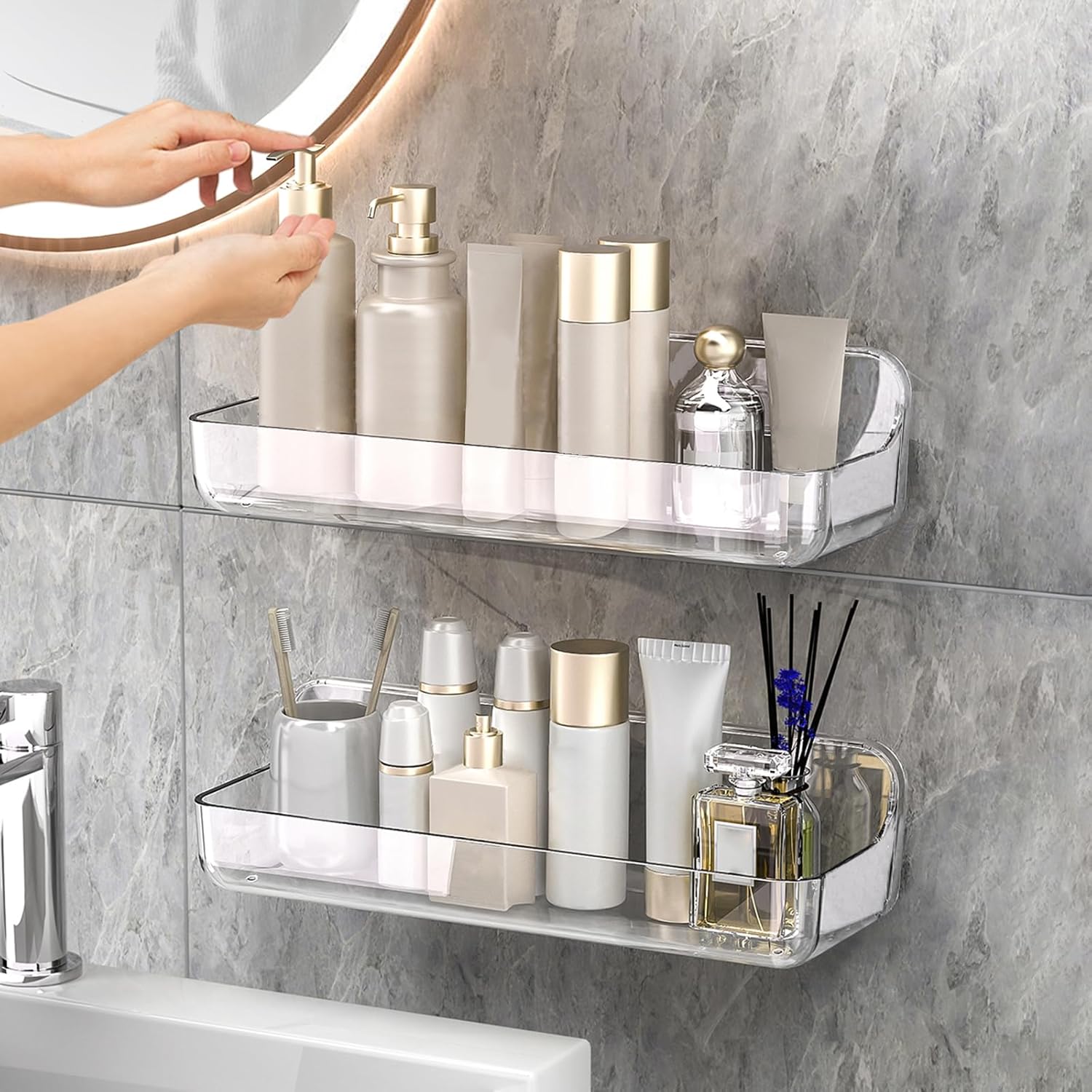 Sturdy Modern Showers Organizer for 2 Pack
