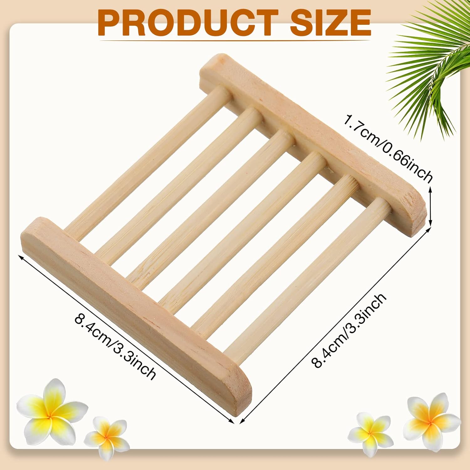 Bath Hand Drying Wooden Soap Holder Reusable Bamboo Sink 50-Piece Set