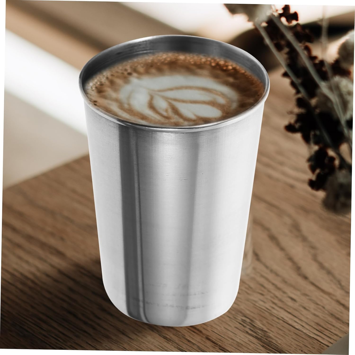 Luxshiny bathroom tumbler stainless steel mouthwash cup for home and travel 180ml