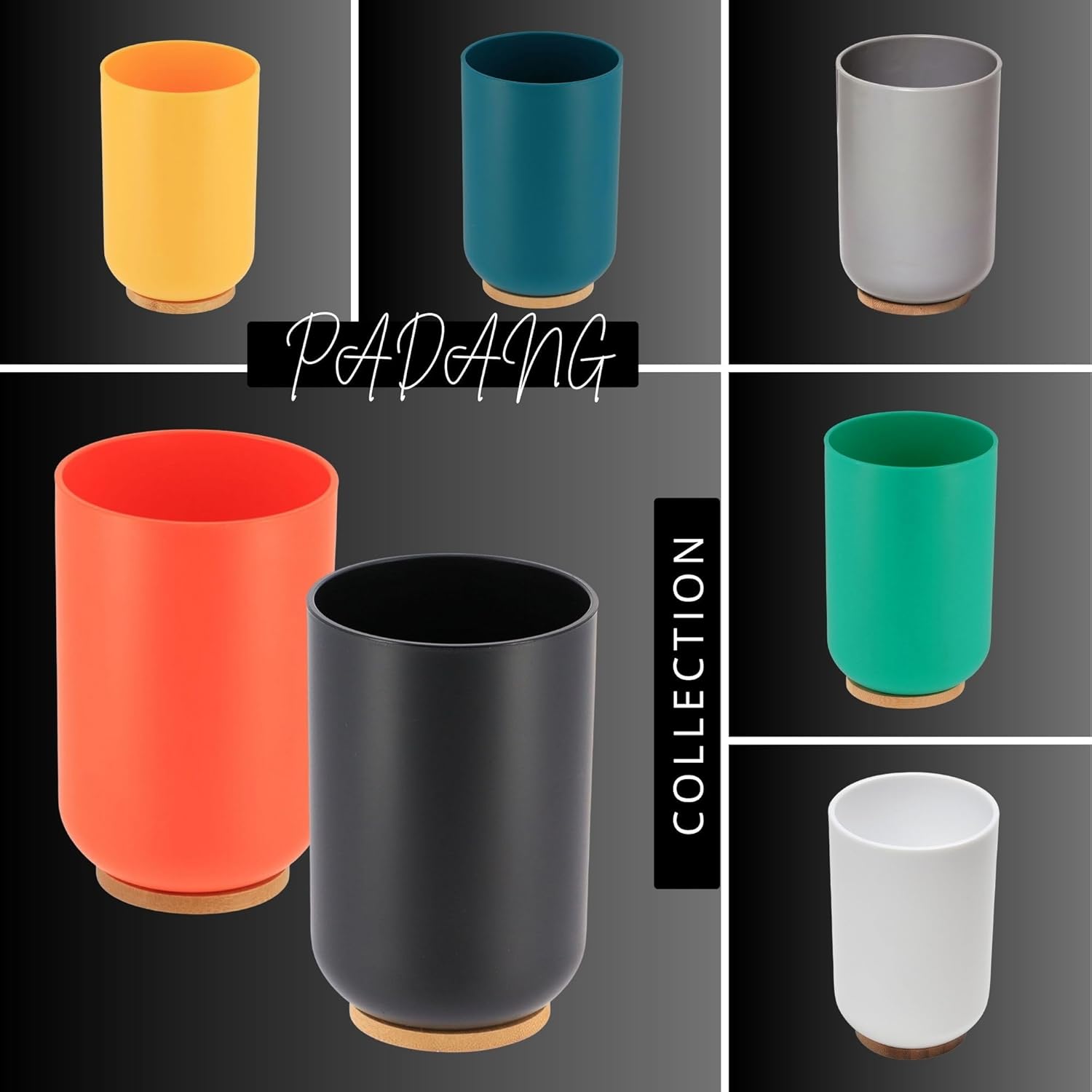 EVIDECO Bamboo Vanity Tumbler - 10 fl oz Capacity - Durable Bamboo PS Design
