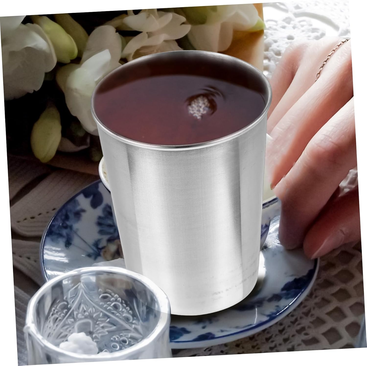 Stainless Steel Water Tumbler for Bath Use Elegant Design Easy Clean