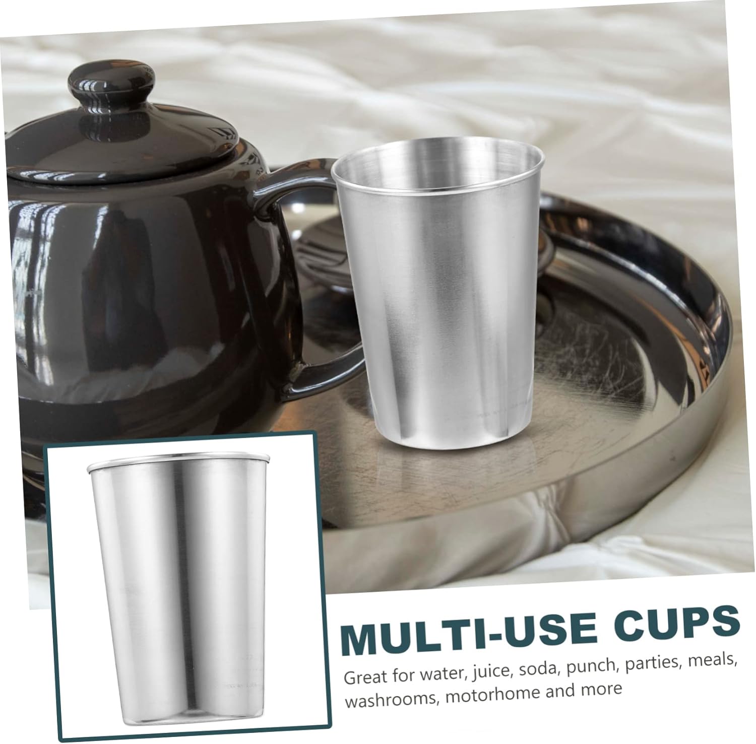 Stainless Steel Bathroom Tumbler by Hemobllo