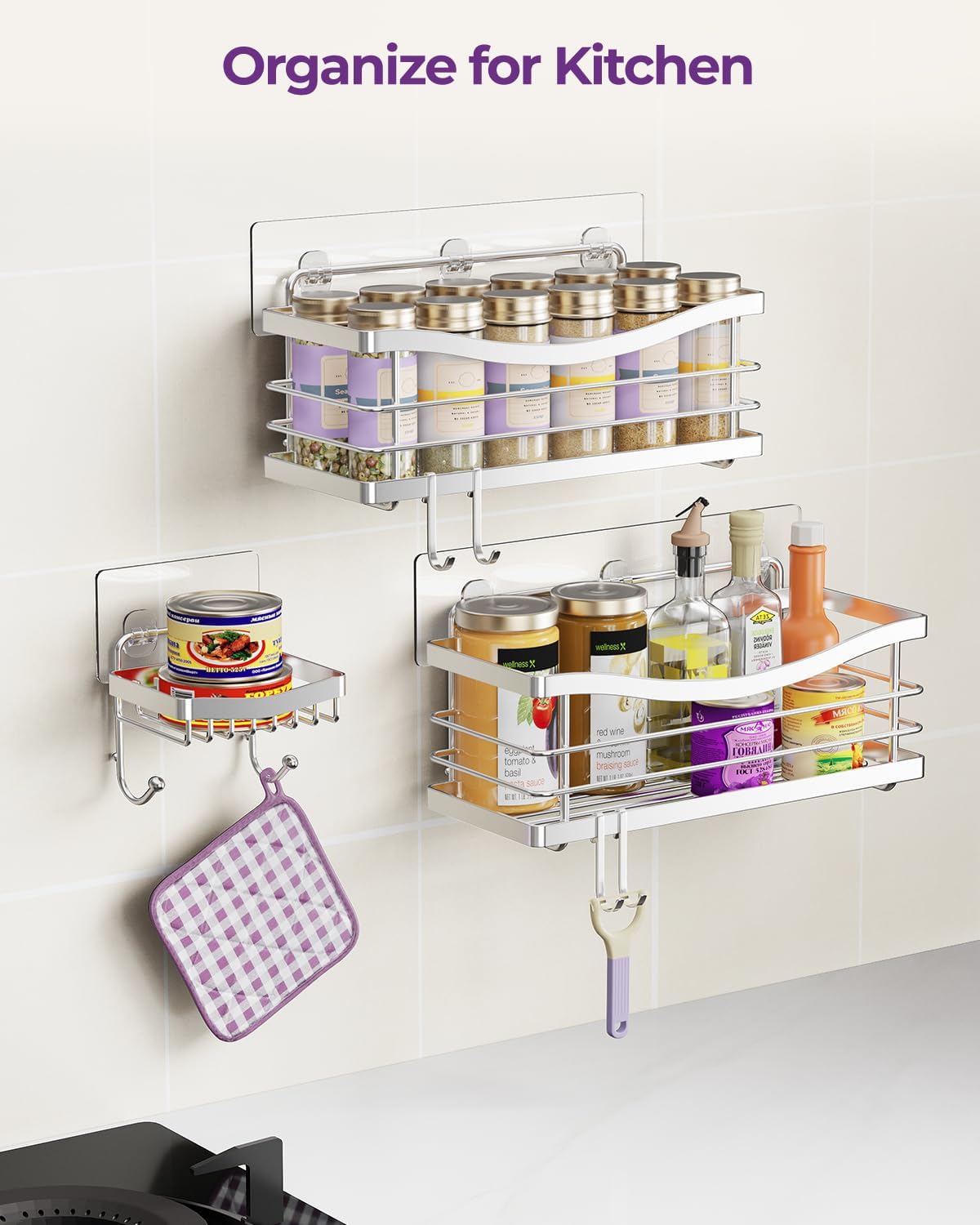 ODesign 3-Piece Rust-Proof Shower Caddy