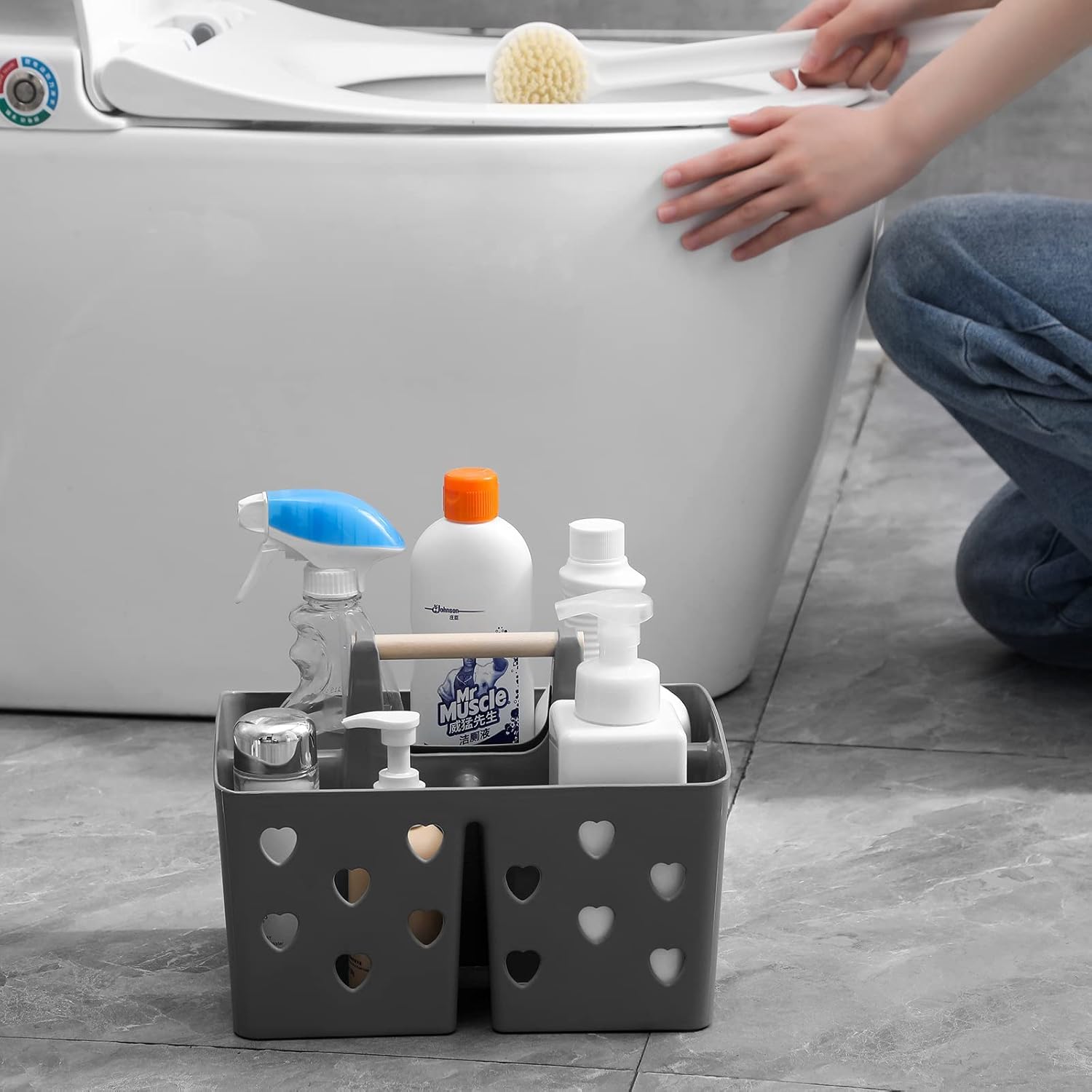 Anyoixer Portable Shower Caddy for Bathroom Storage