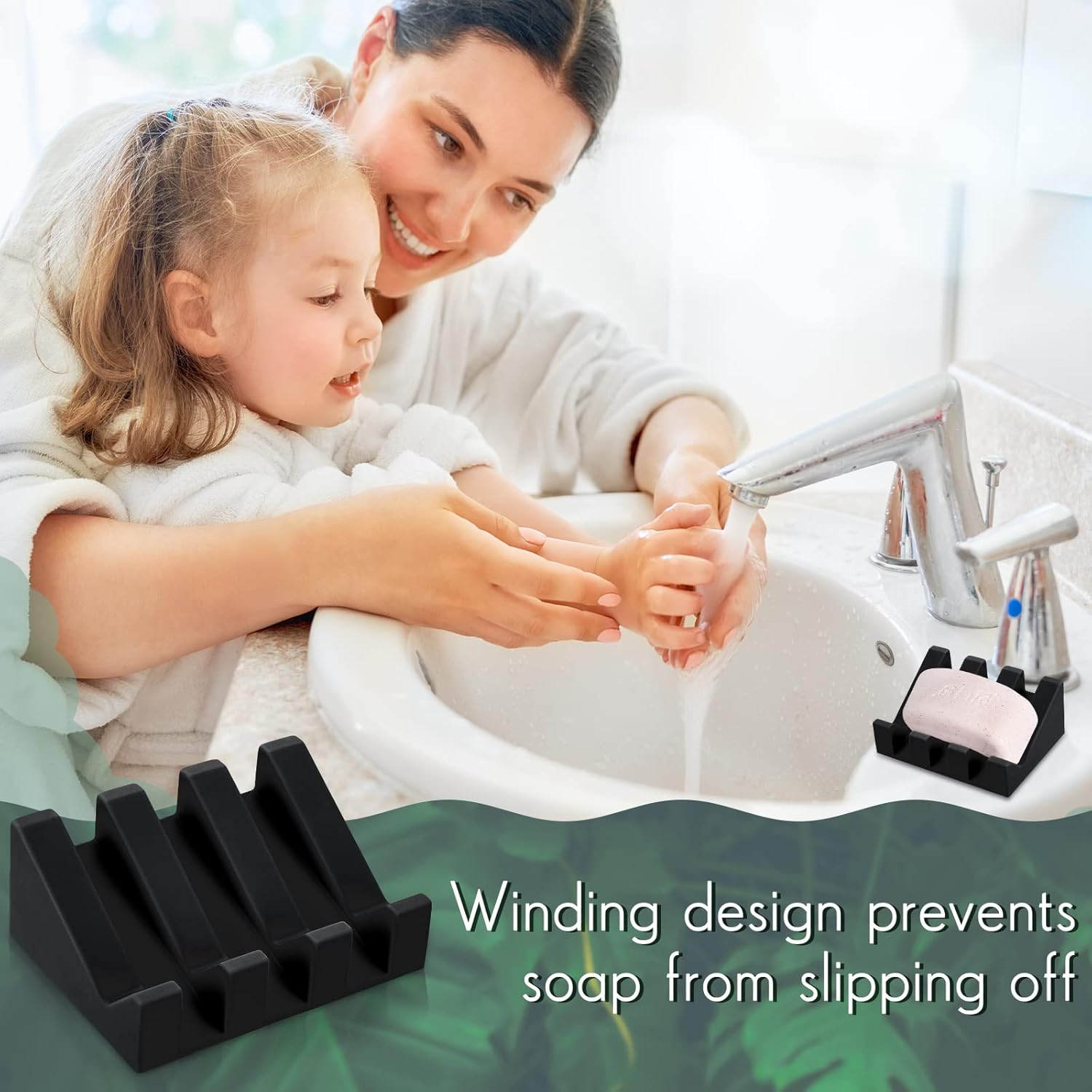 Cunhill 2 Piece Silicone Soap Dish Set
