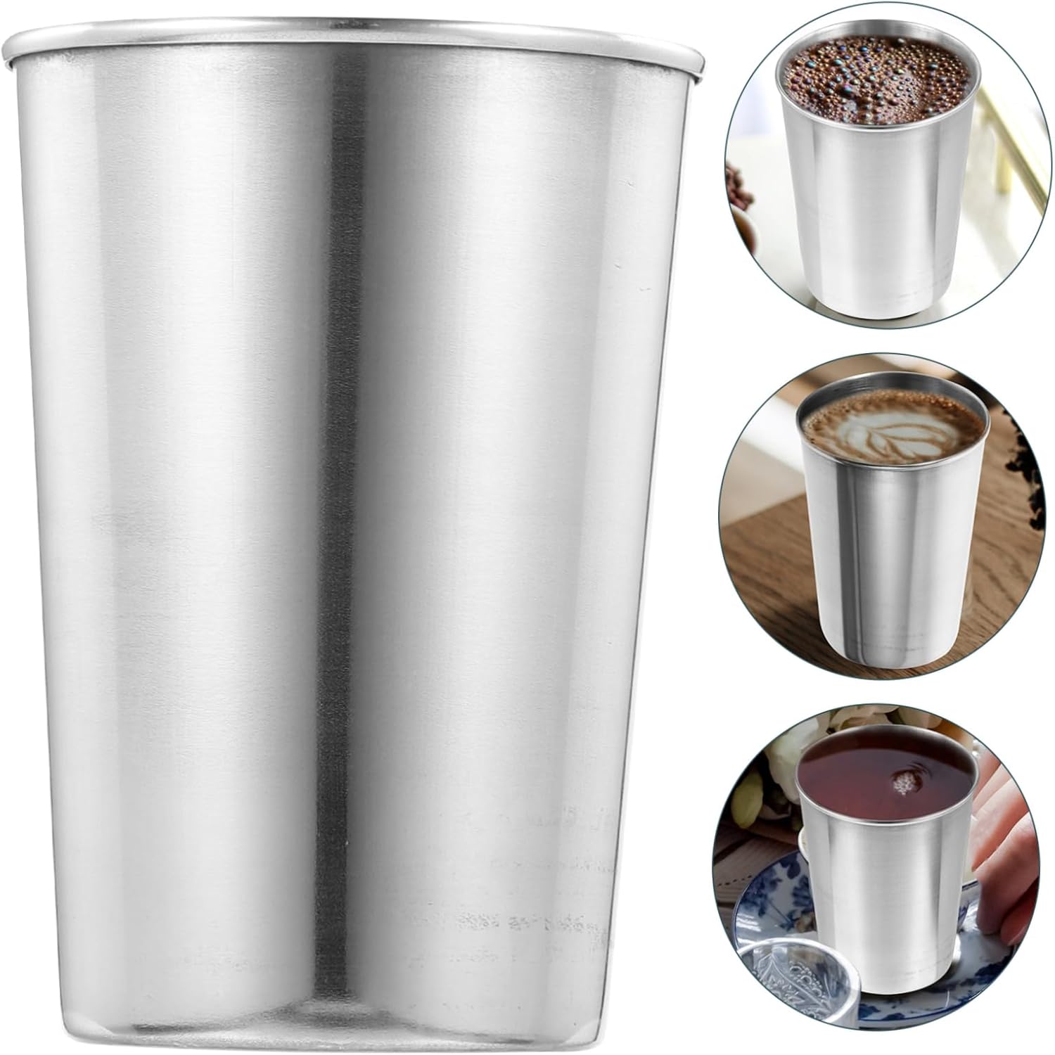 Stainless Steel Tumbler Silver-Finish for Bathroom Kitchen