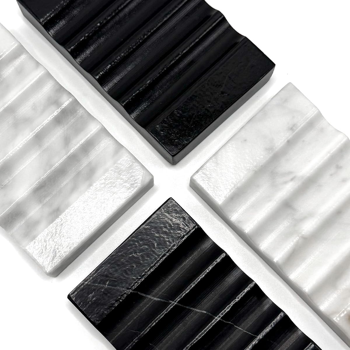 Luxury SinkMate Real Marble Soap Dish - Drainage Non-Slip Compact Aesthetic