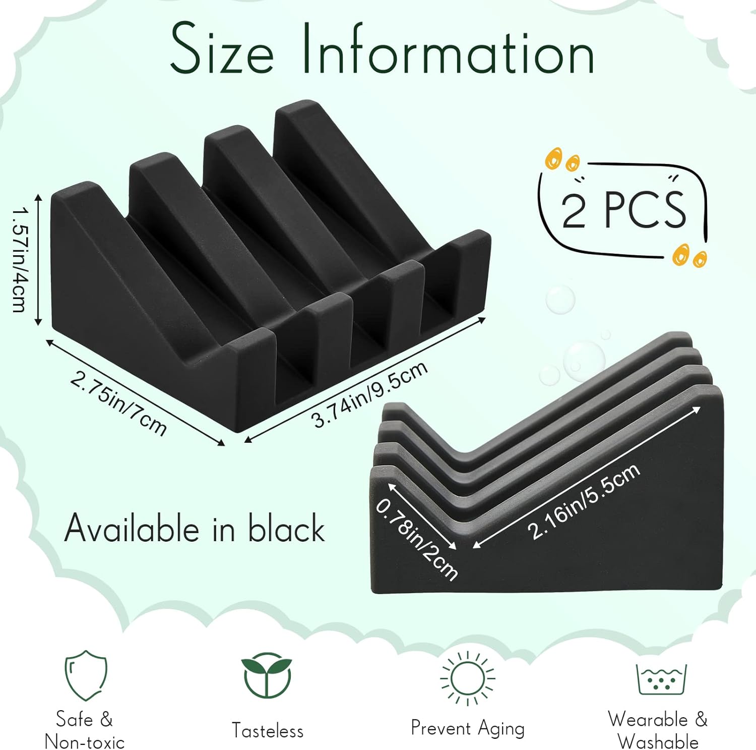Cunhill 2 Piece Silicone Soap Dish Set