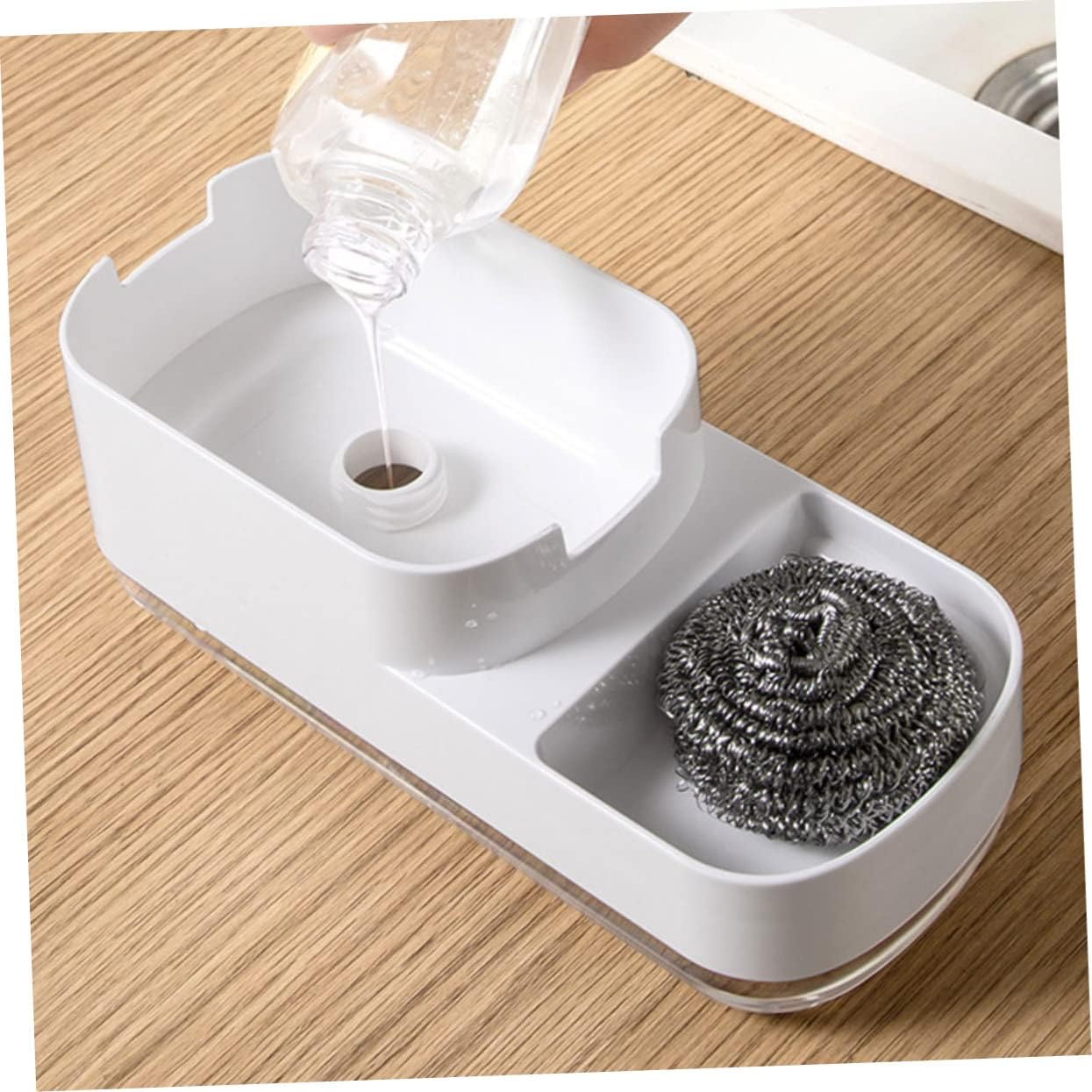KONTONTY Dish Soap Dispenser - Safe Plastic Pump for Kitchen Bathroom