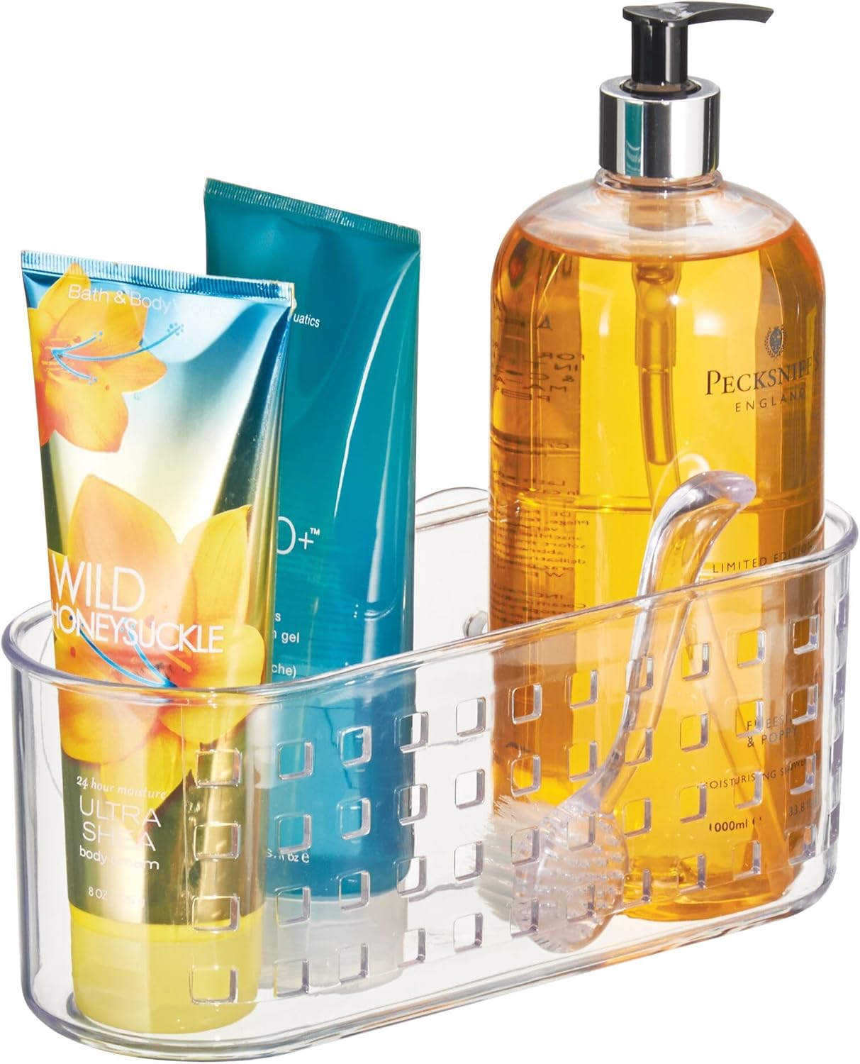 iDesign Hanging Suction Shower Caddy Basket for Bathroom Storage
