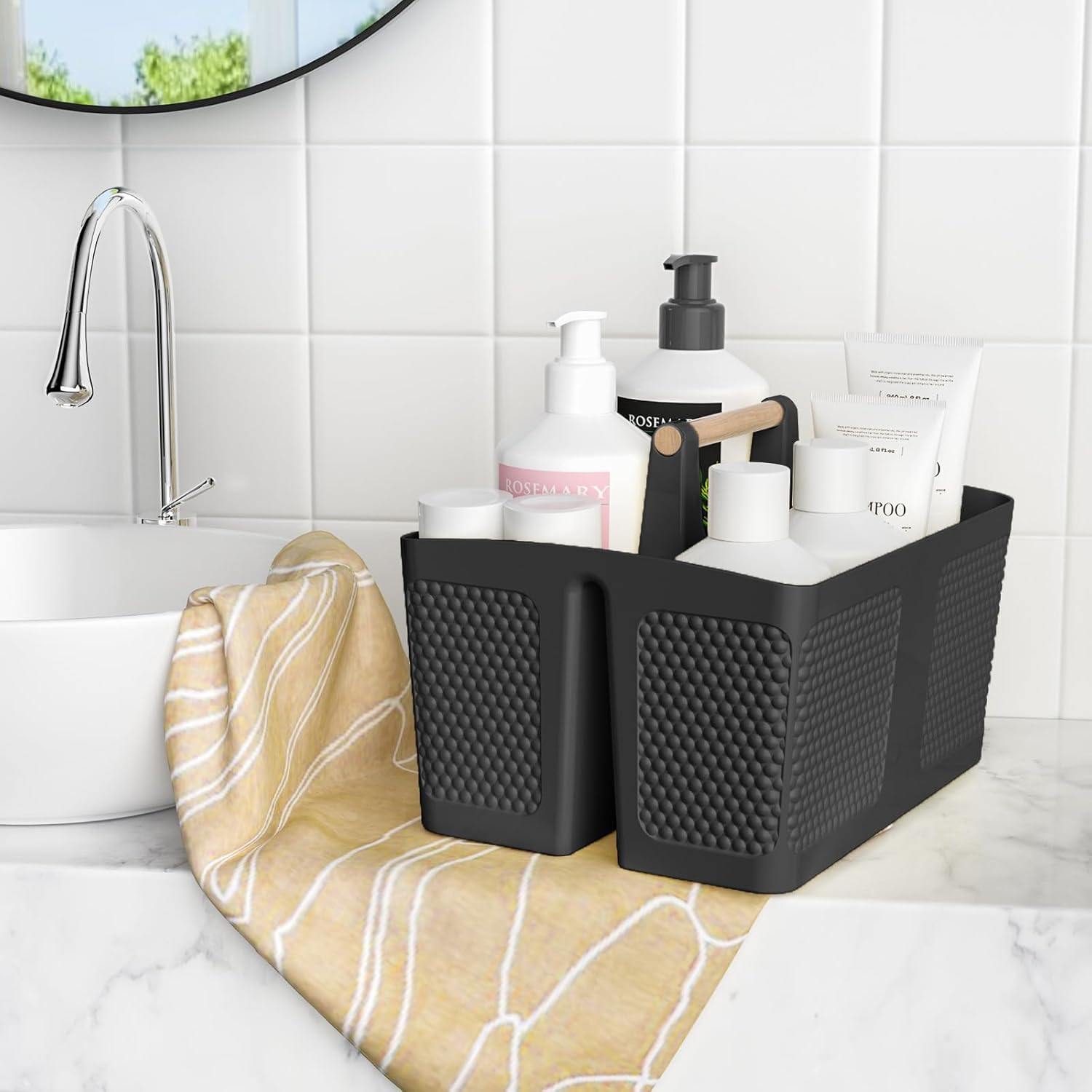 Rust-Resistant Storage Caddy for Bathroom Kitchen