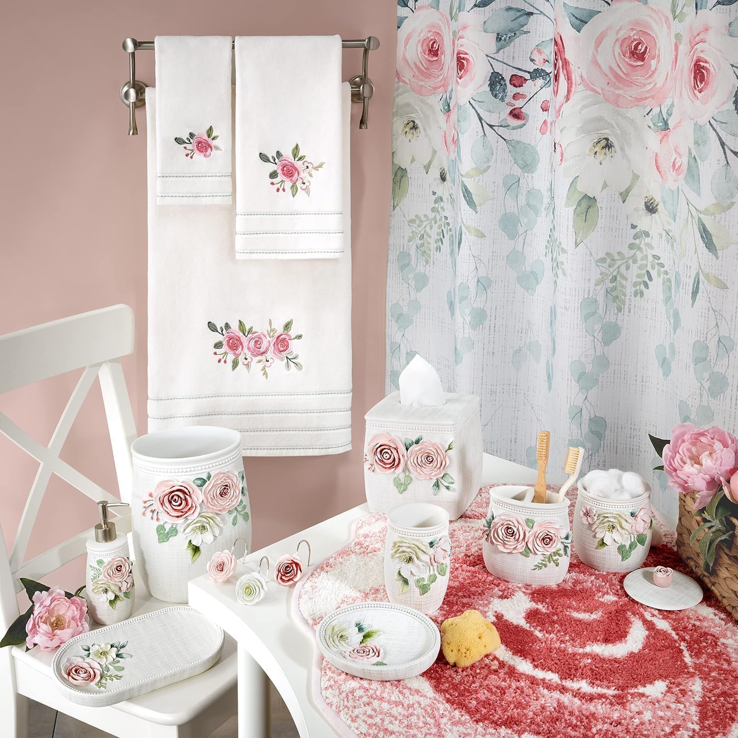 Avanti Linens - Tissue Box Cover Spring Garden Collection