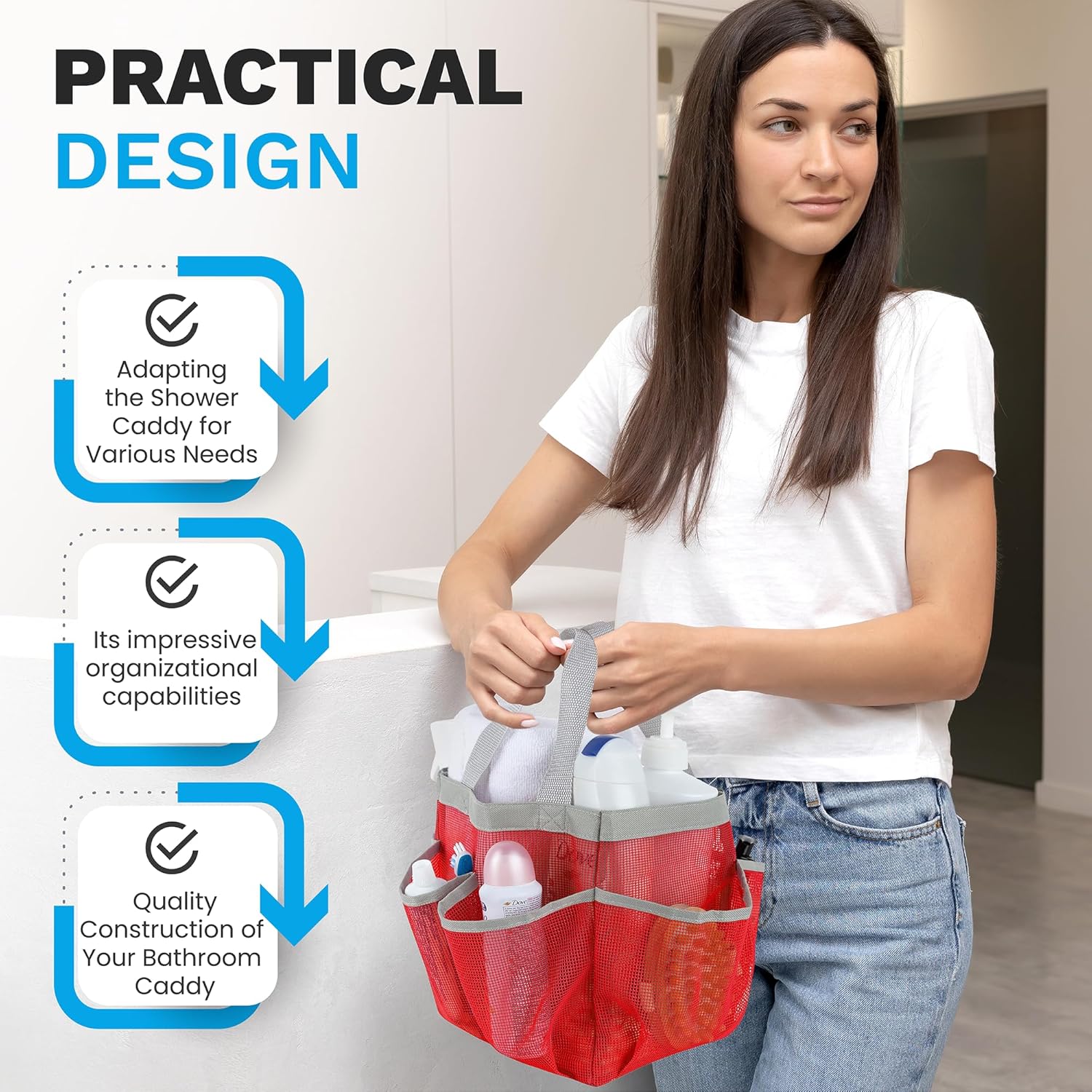 Collapsible Shower Organizer for Travel