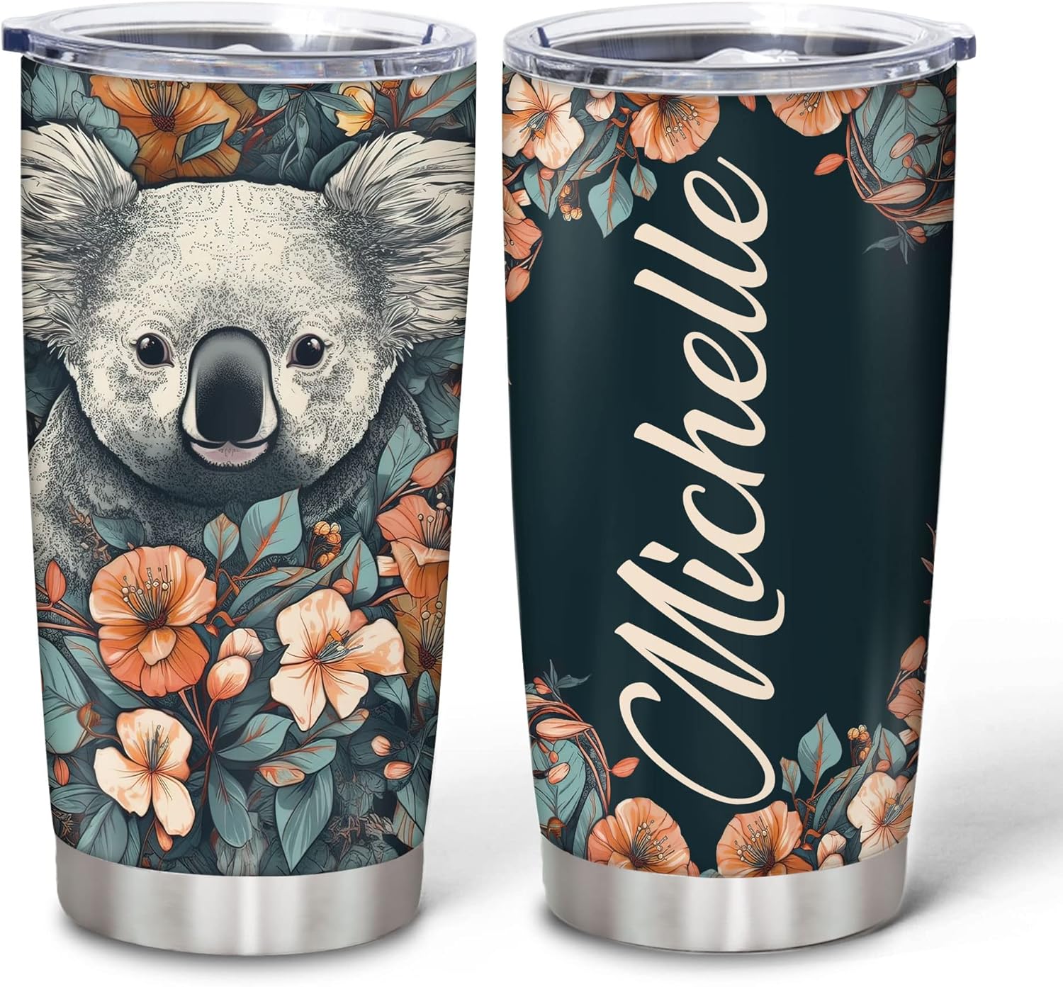 Hyturtle Personalized Koala Lover Stainless Steel Tumbler