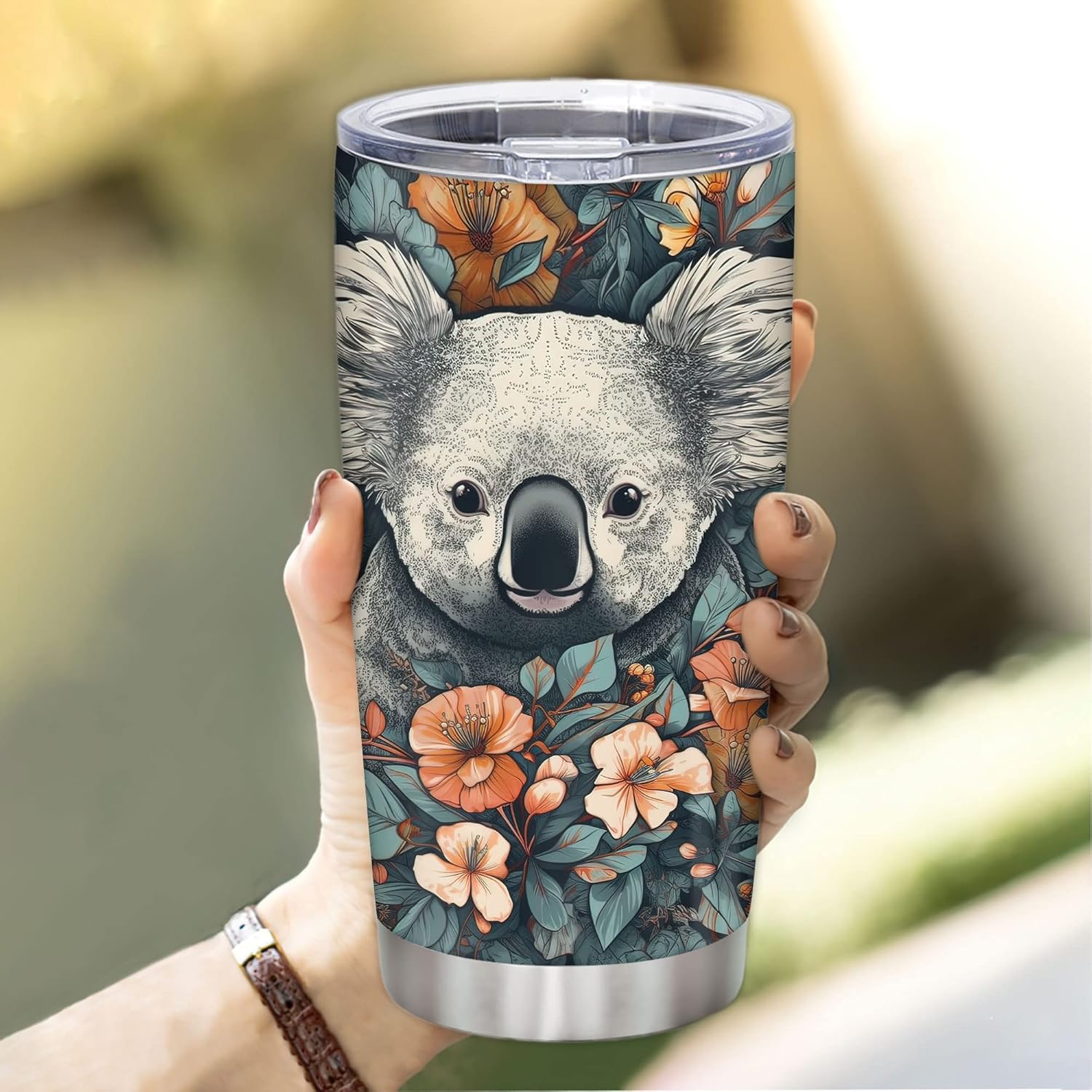 Hyturtle Personalized Koala Lover Stainless Steel Tumbler