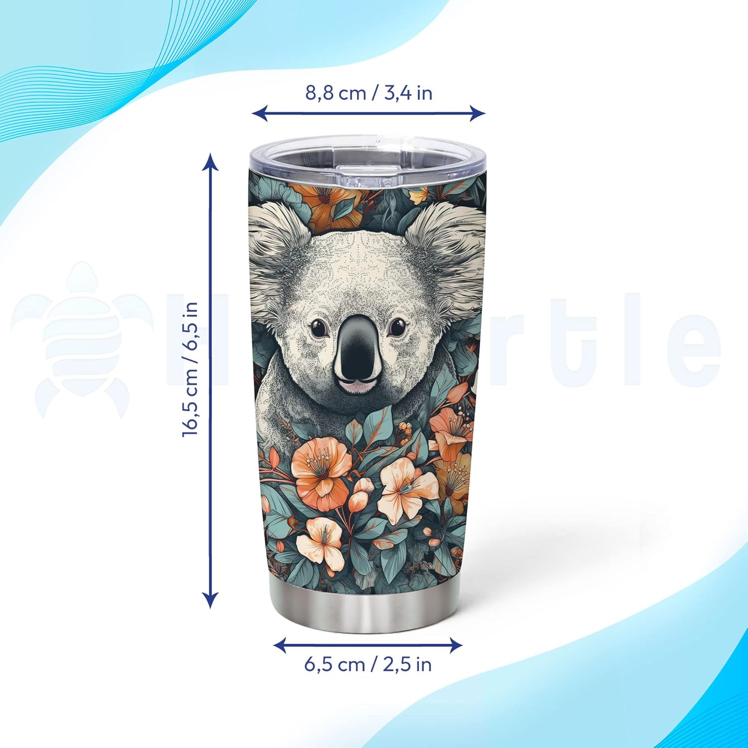Hyturtle Personalized Koala Lover Stainless Steel Tumbler