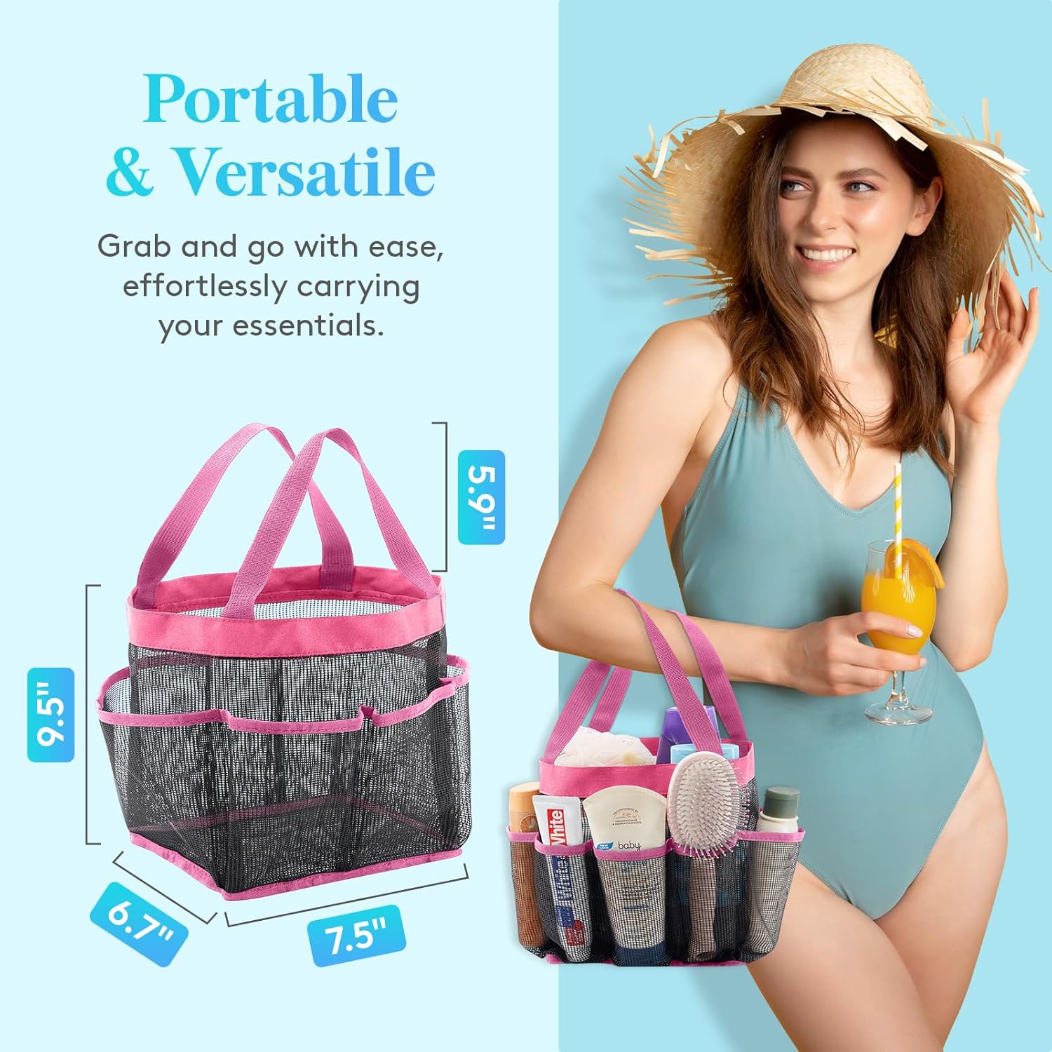 Lifewit Mesh Shower Caddy Portable For Dorm Bathroom Gym Travel