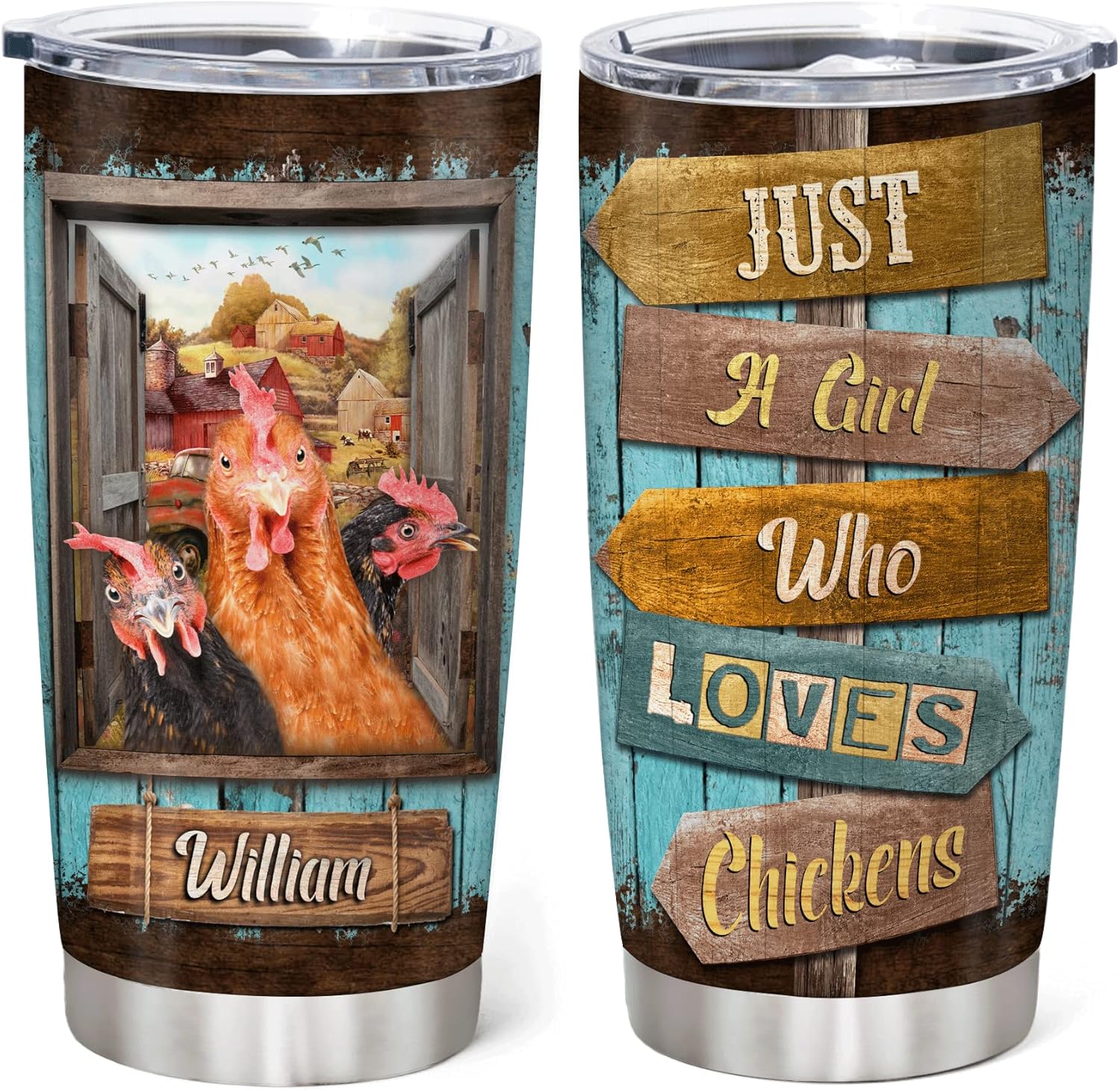 Perfect for Cooking EntertainingPersonalized 20oz Stainless Steel Tumbler for Chicken Lovers
