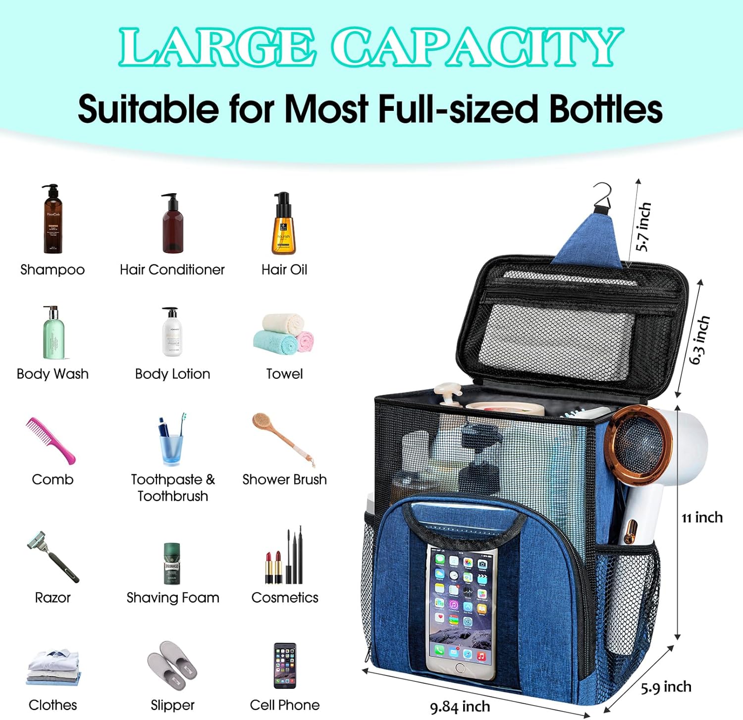 Attmu Portable Folding Showers Bag