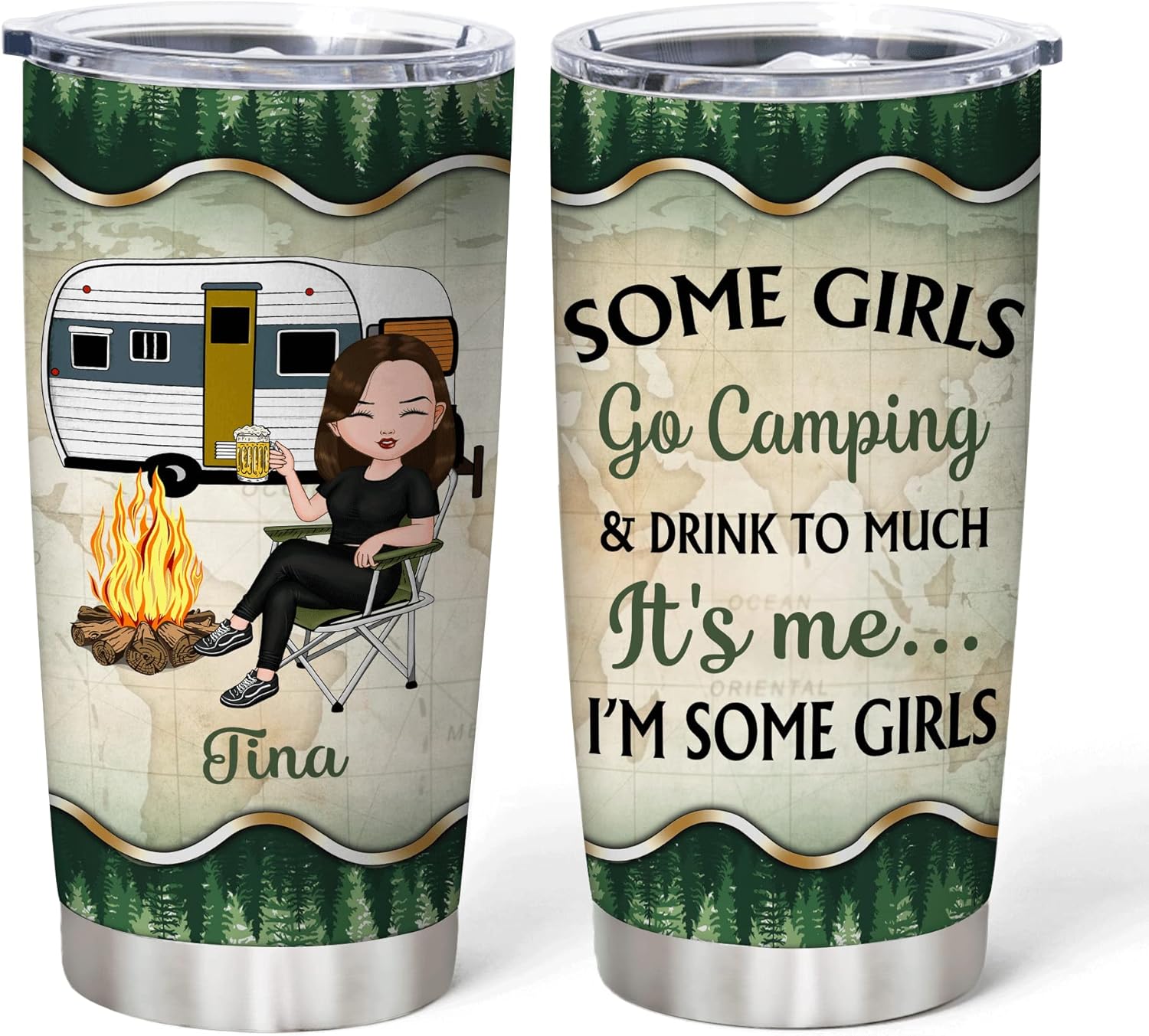 Hyturtle Personalized Camping Hiking Tumbler