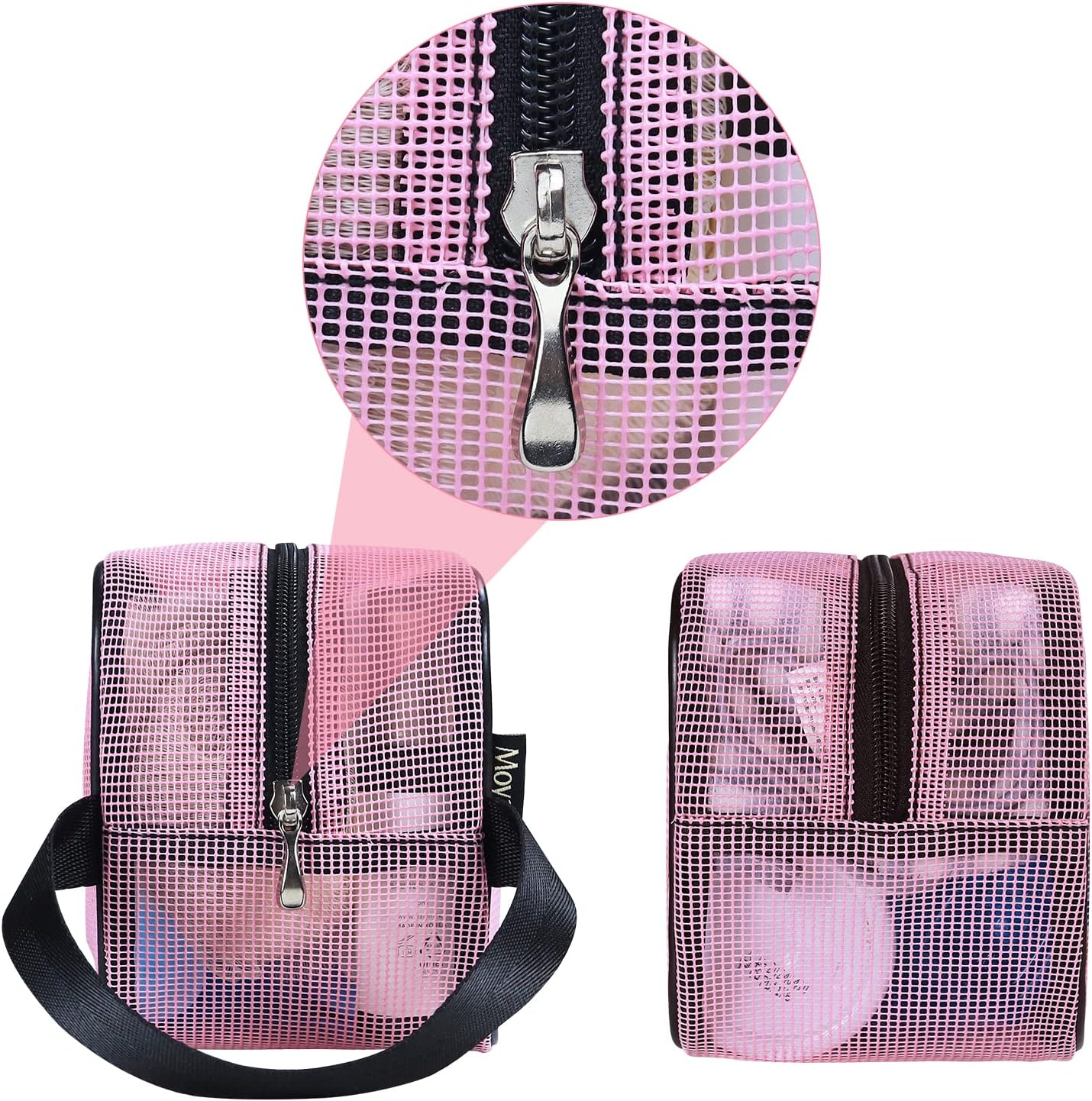 Moyad Mesh Shower Caddy Portable Toiletry Bag - Pink
