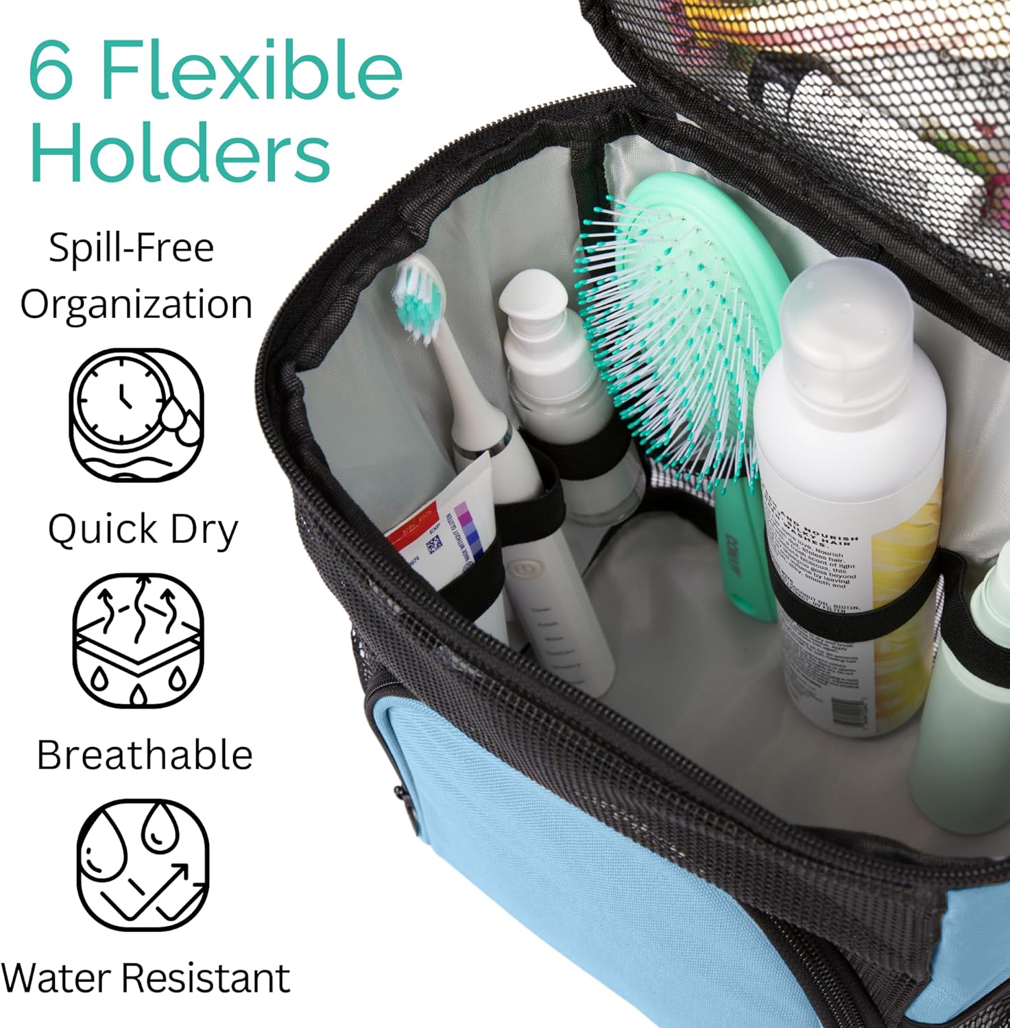 TERRA HOME Folding Metal Hook Shower Caddy for Dorms