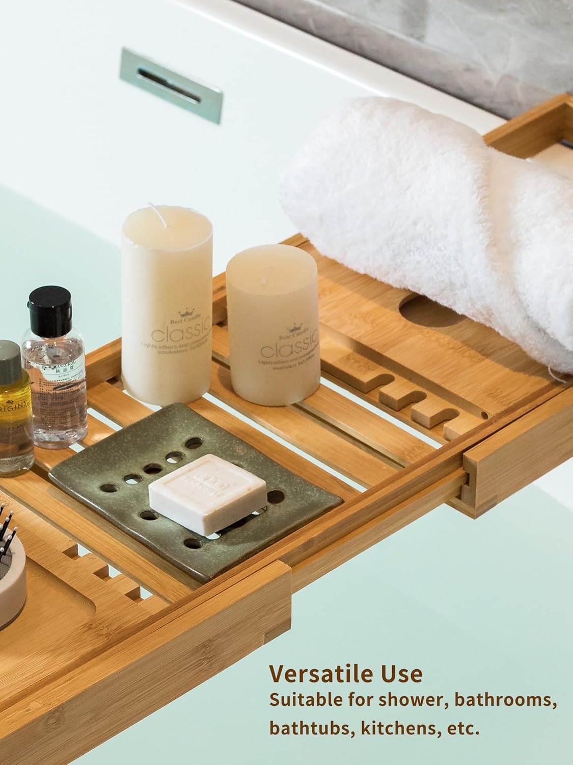 Ceramic Soap Dish with Self Drain for Shower