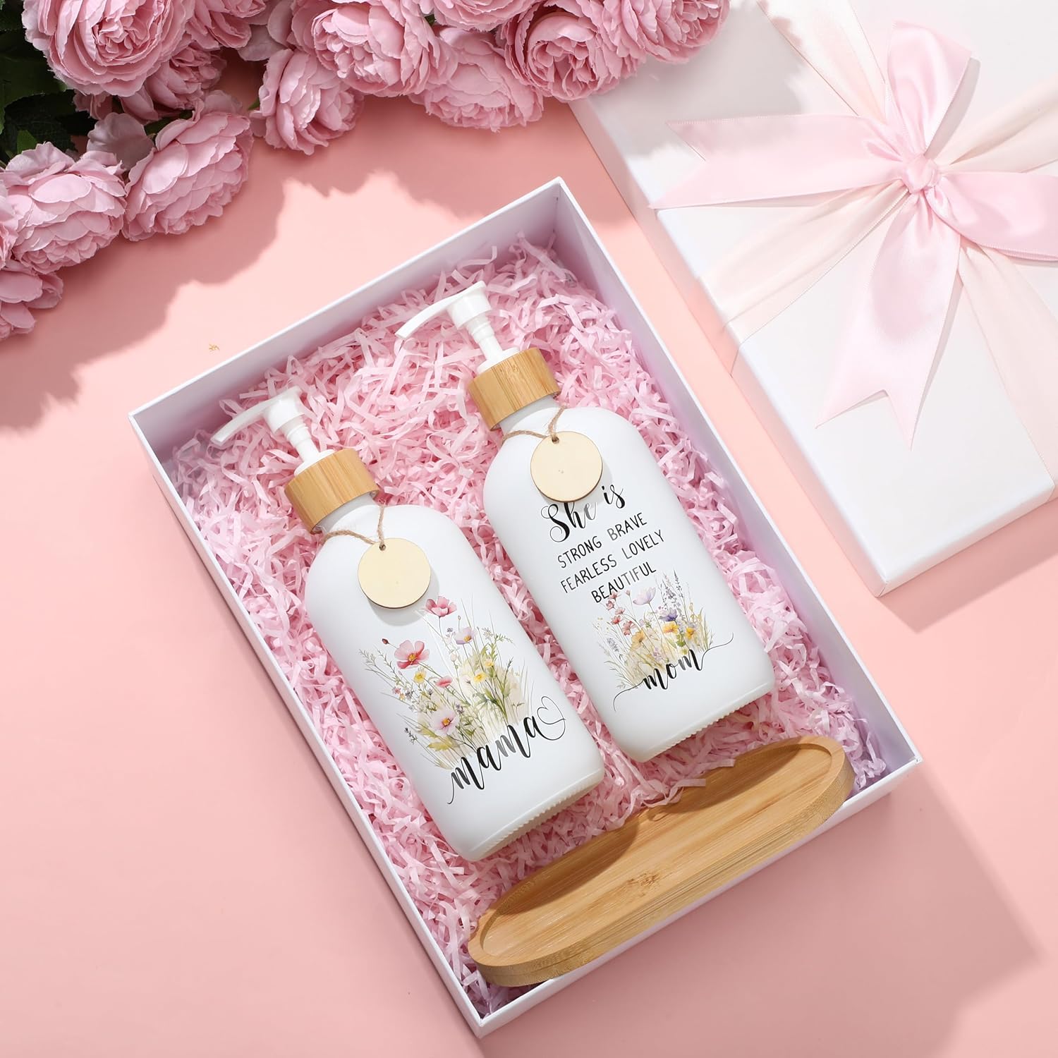 Siner 2-Pack Glass Soap Dispenser for Mom