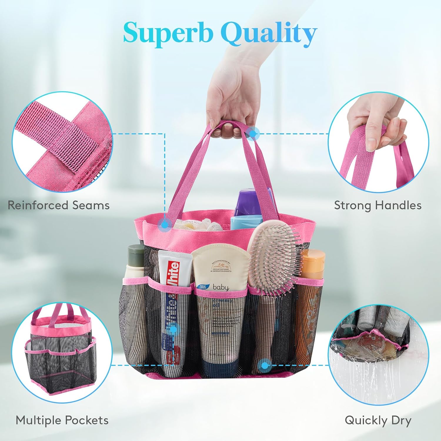 Lifewit Mesh Shower Caddy Portable For Dorm Bathroom Gym Travel