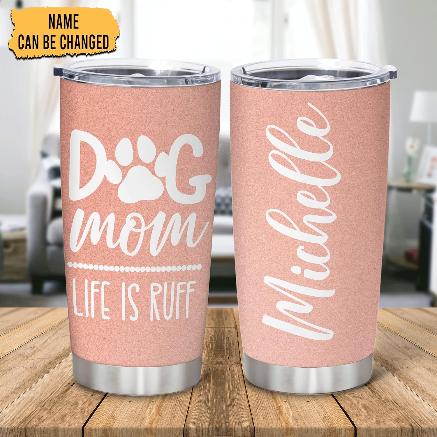 Personalized Dog Mom Tumbler Stainless Steel 20oz Compact Perfect for Travel Gifting