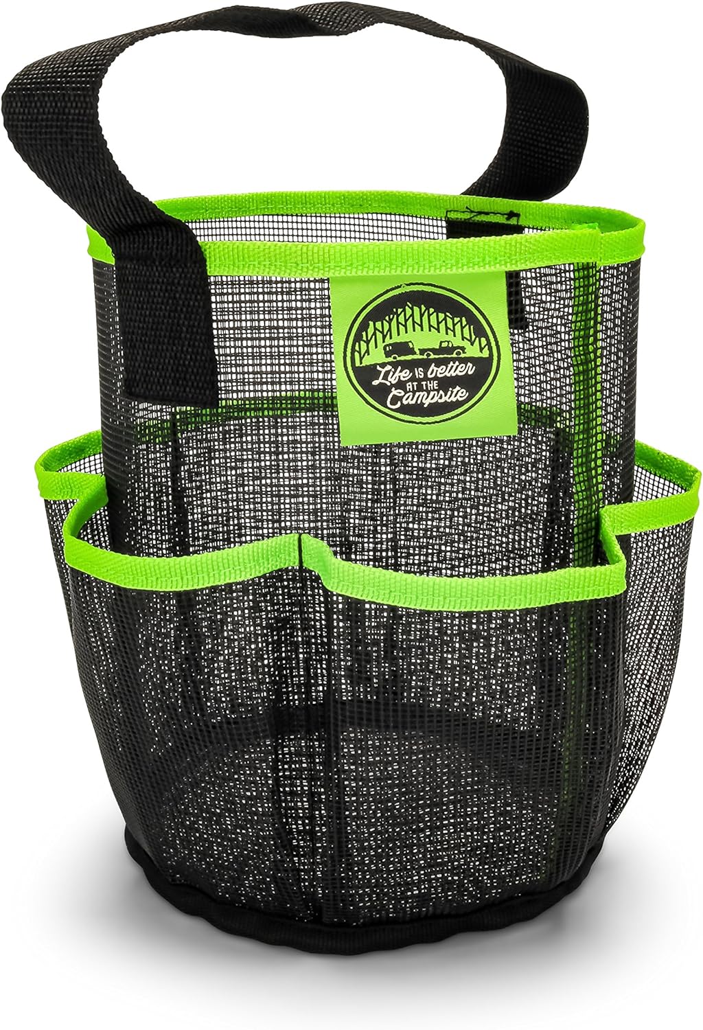 Camco Shower Caddy Black Green Mesh 1