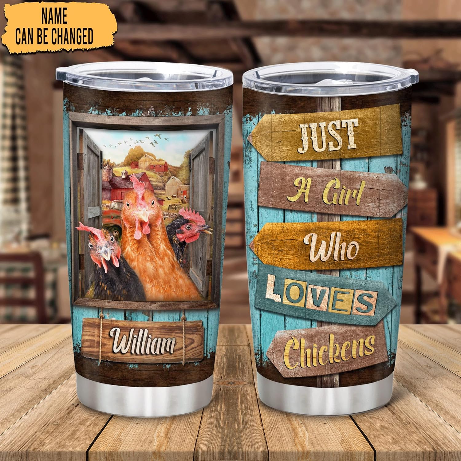 Perfect for Cooking EntertainingPersonalized 20oz Stainless Steel Tumbler for Chicken Lovers