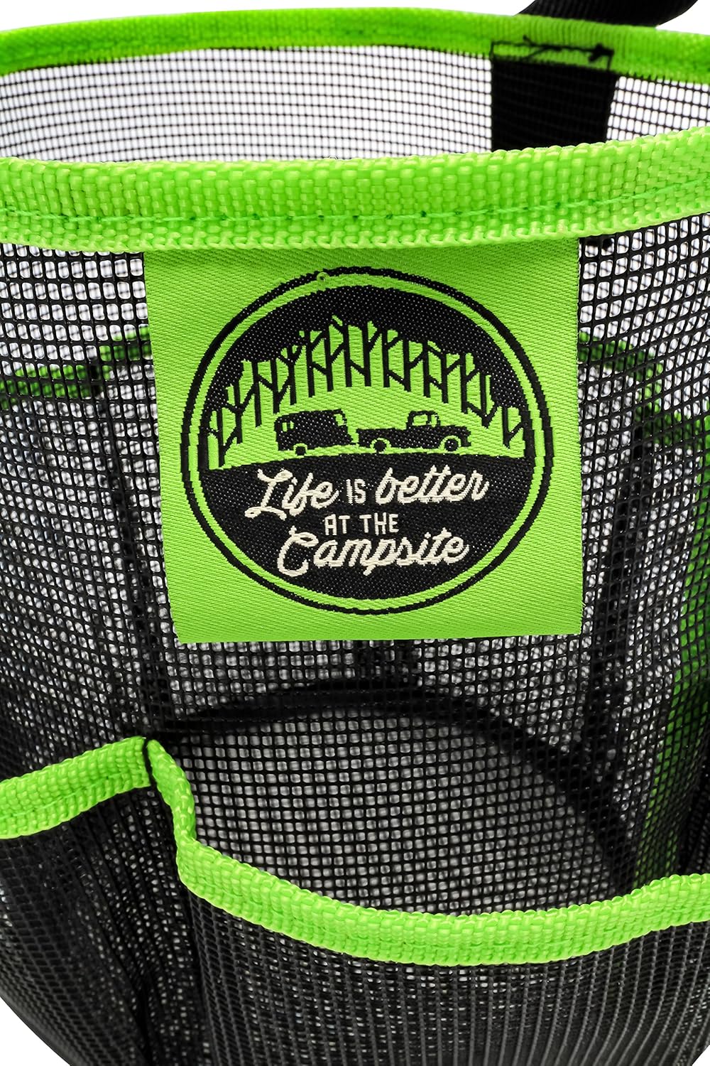 Camco Shower Caddy Black Green Mesh 1
